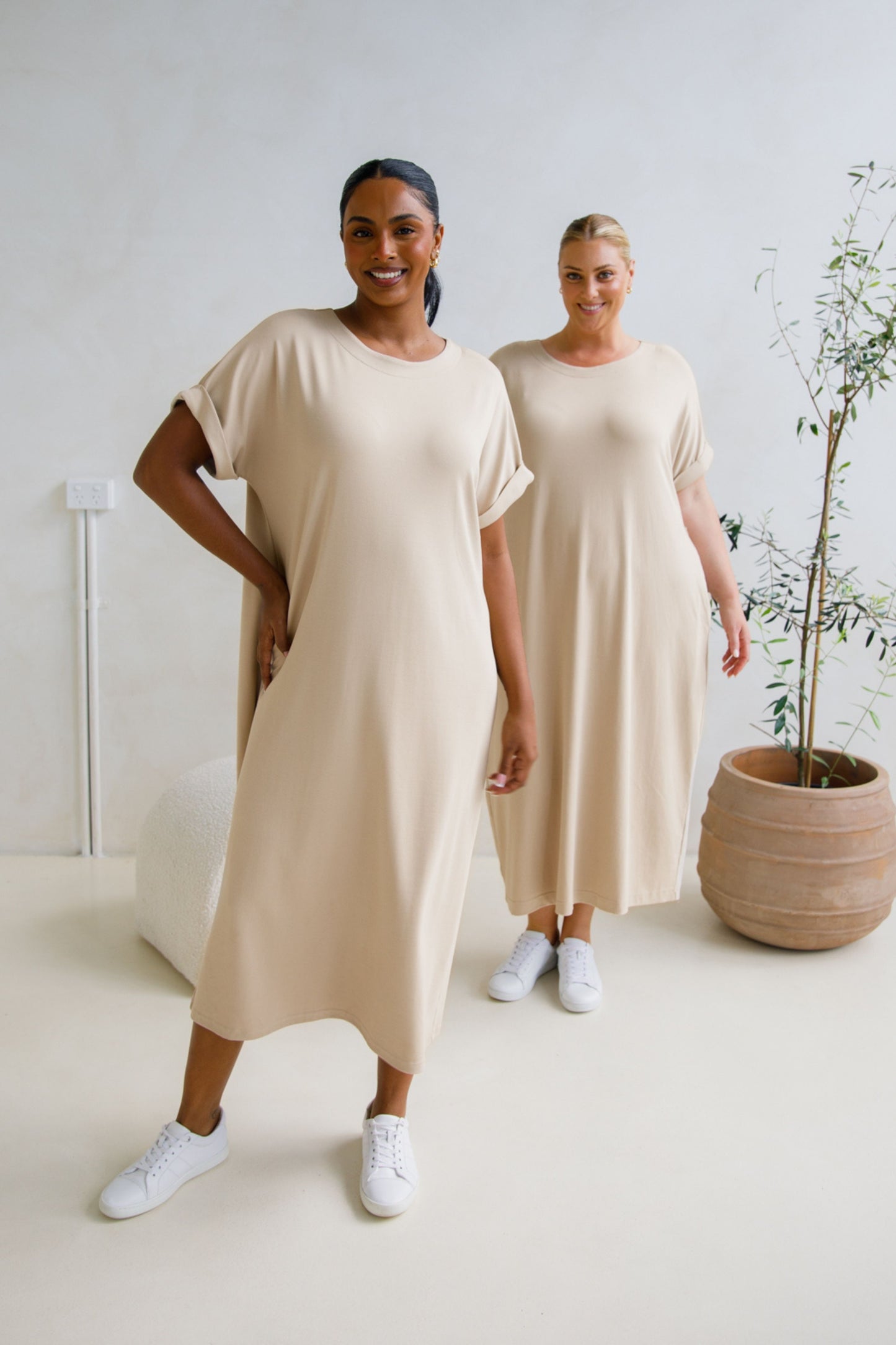 Althea Lounge Dress | Portobello Beige