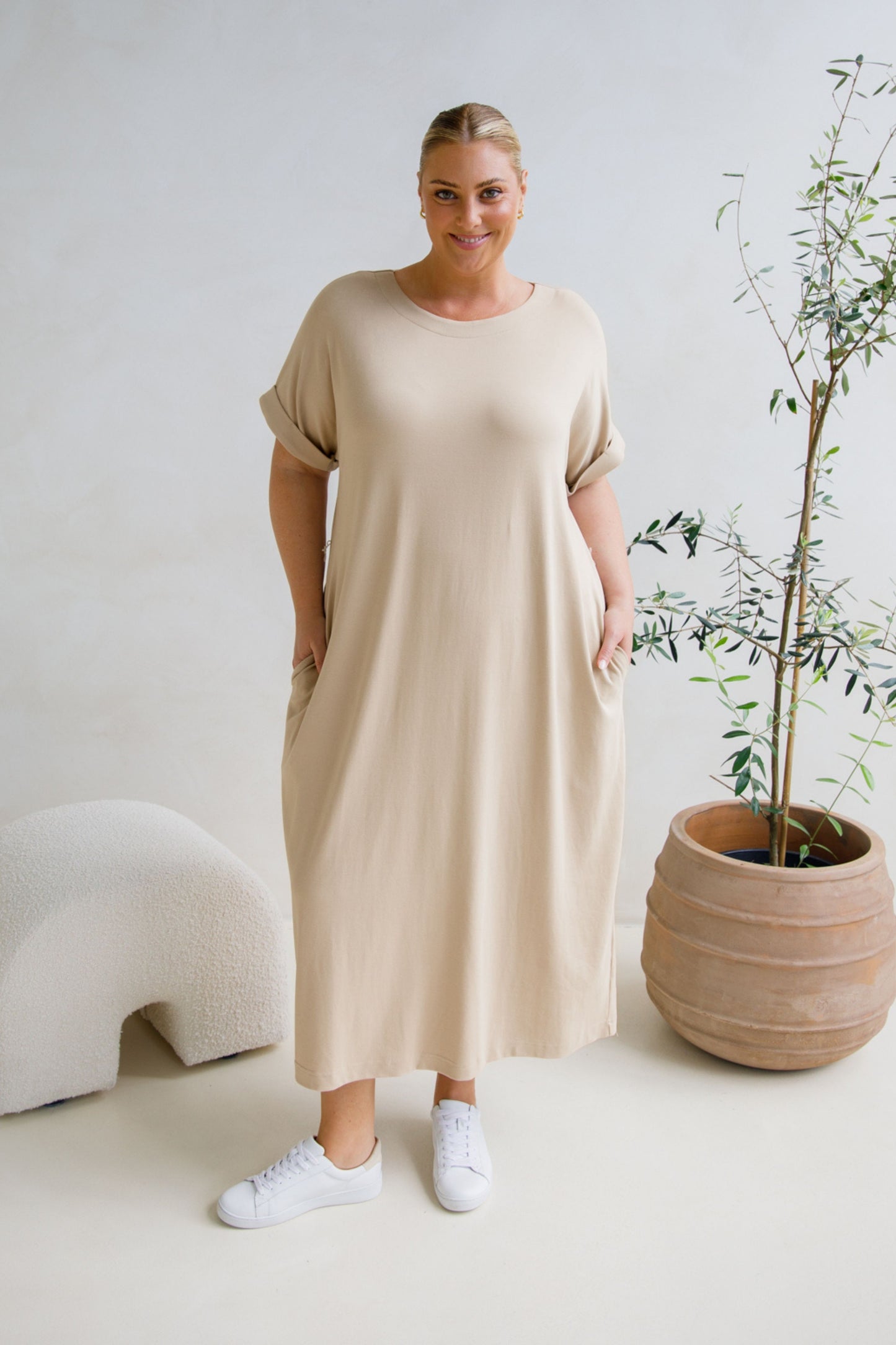 Althea Lounge Dress | Portobello Beige