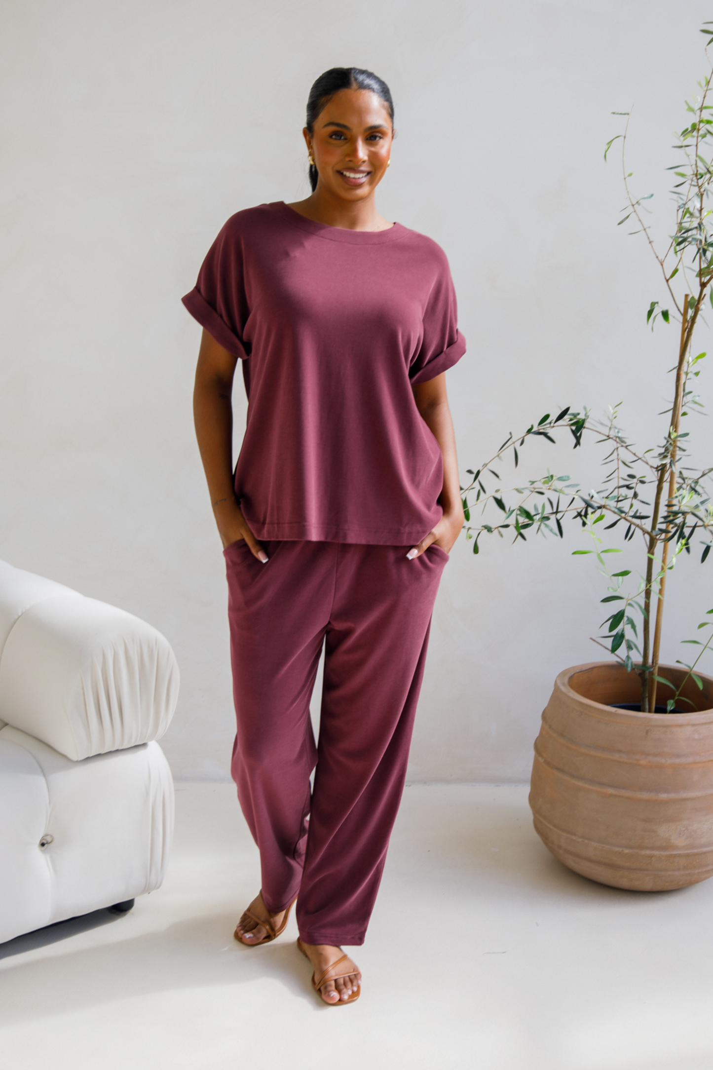 Althea Lounge Top | Shiraz