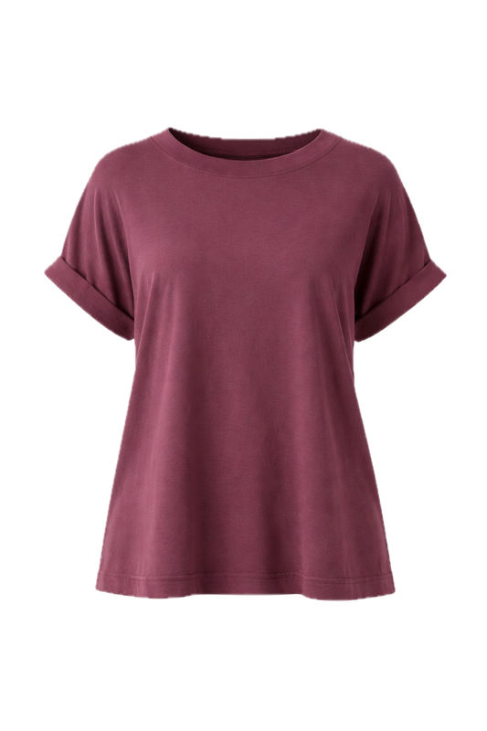 ALTHEA Lounge Short Sleeve Classic Length Top | Shiraz