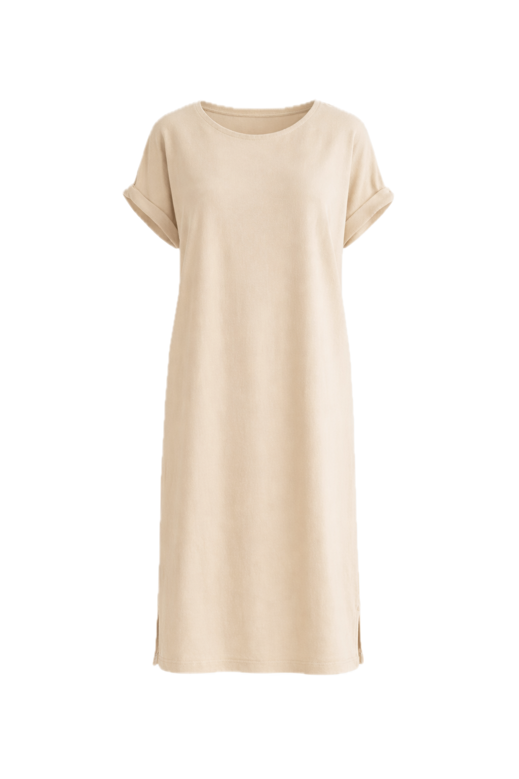 ALTHEA Lounge Short Sleeve Midi Dress | Portobello Beige