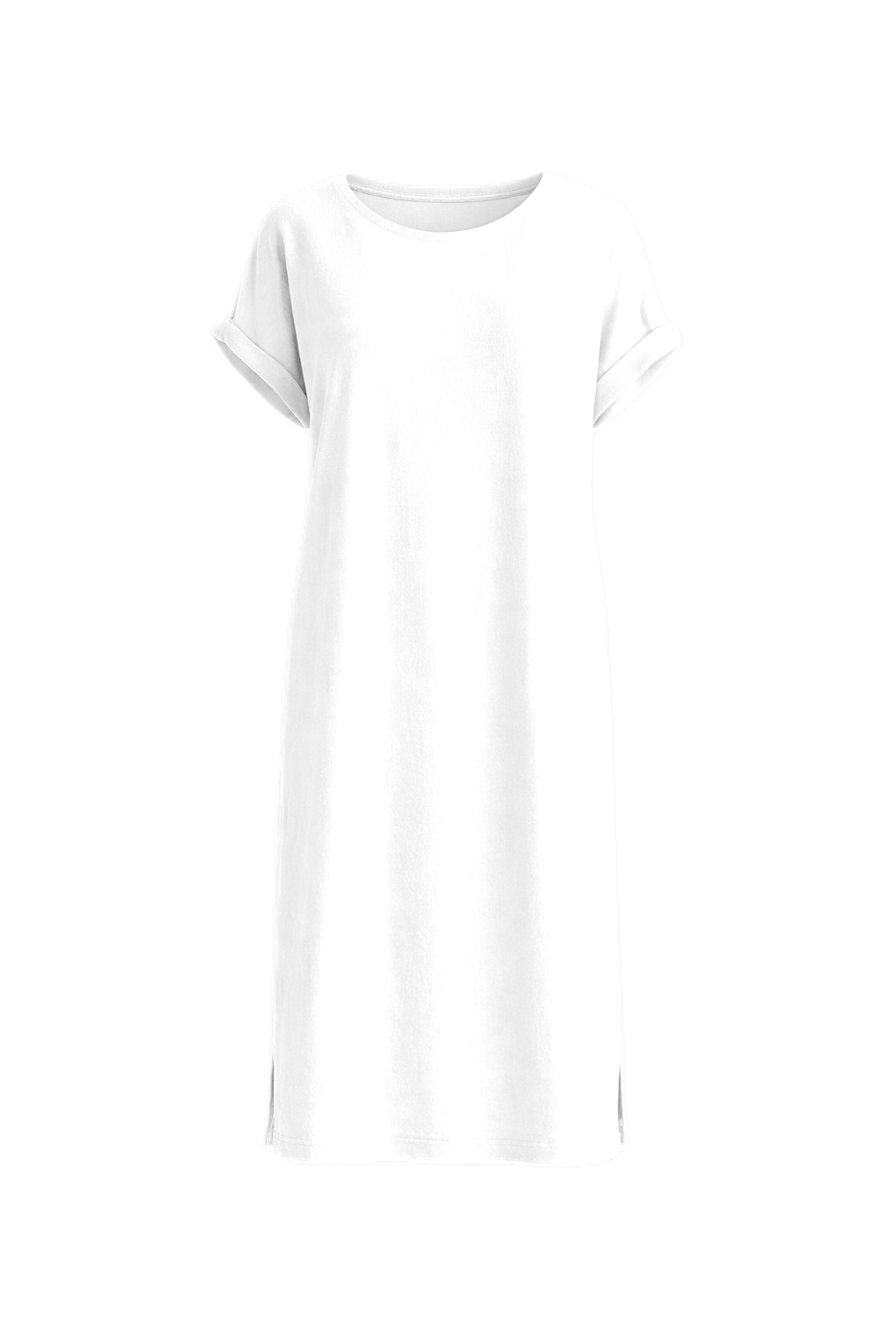 ALTHEA Lounge Short Sleeve Midi Dress | White