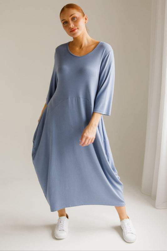 ALVIVA Lounge Demi Sleeve Midi Dress | Dusk