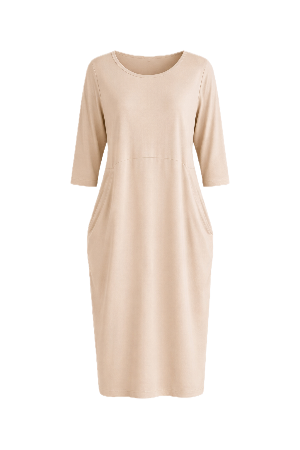 ALVIVA Lounge Demi Sleeve Midi Dress | Portobello Beige