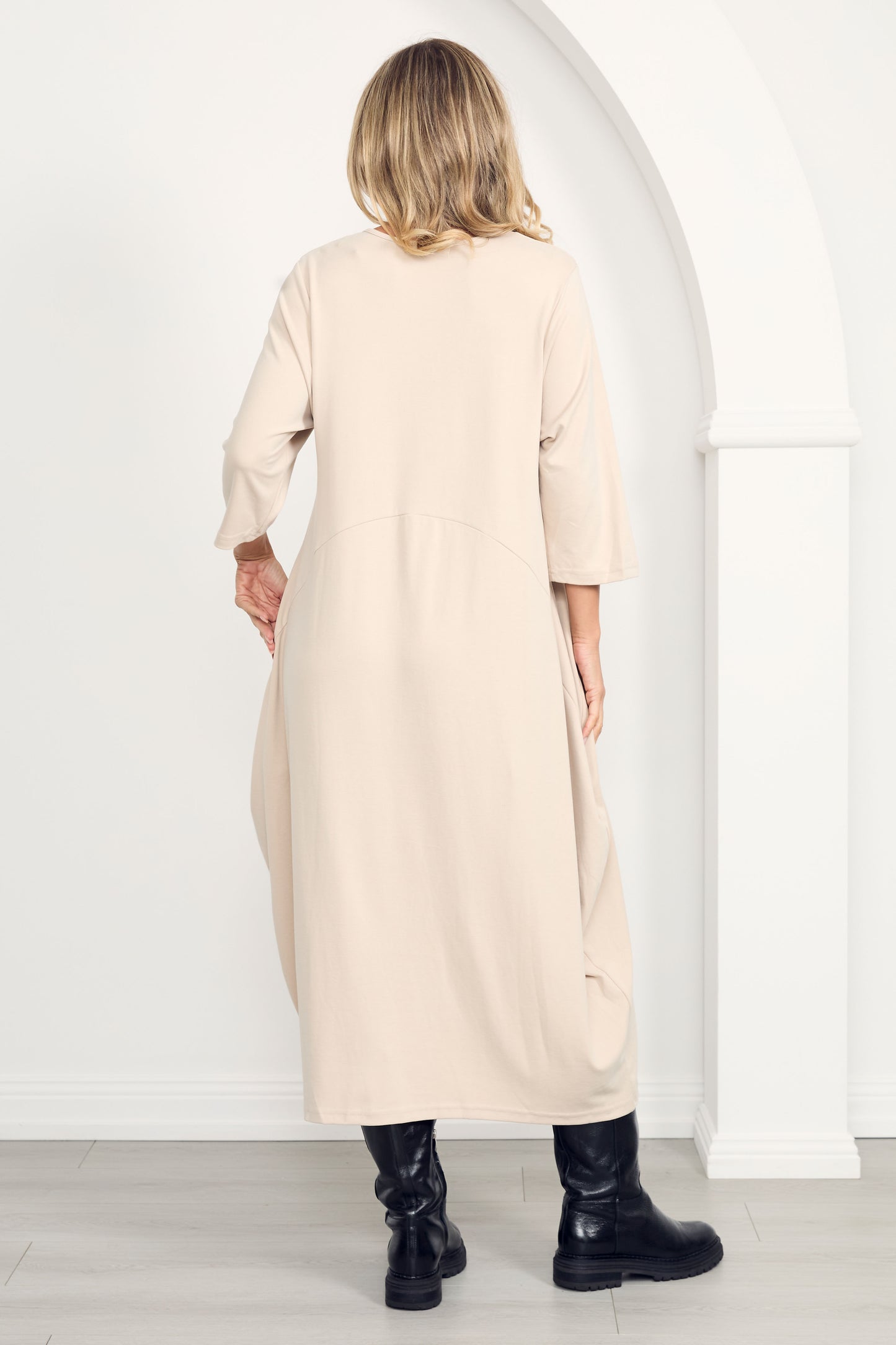 ALVIVA Lounge Demi Sleeve Midi Dress | Portobello Beige