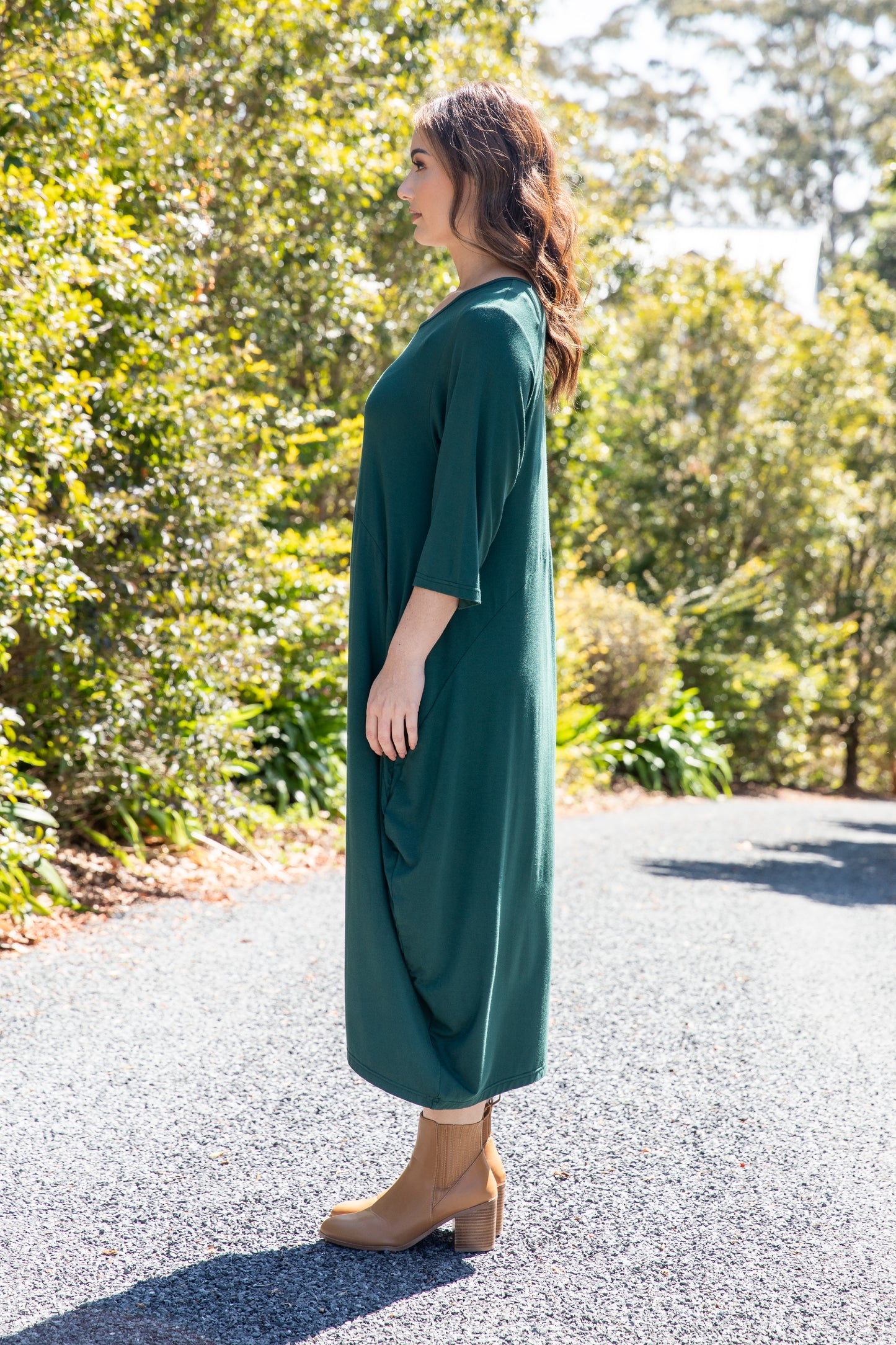 Alviva Dress in Forest Green