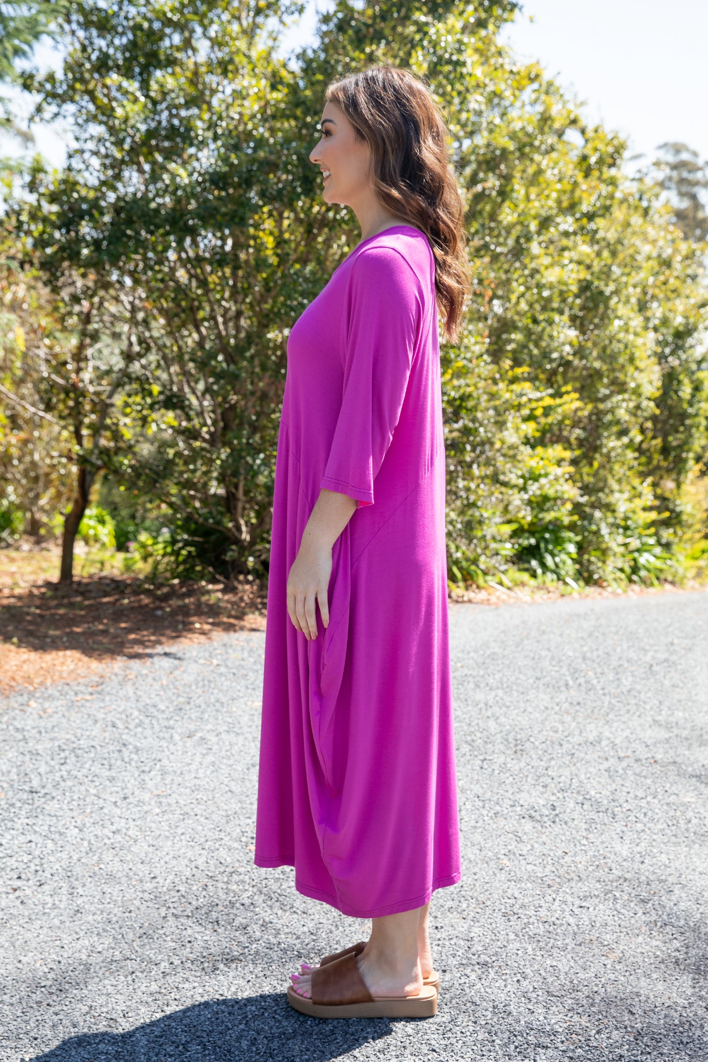 Alviva Dress in Plum Pink