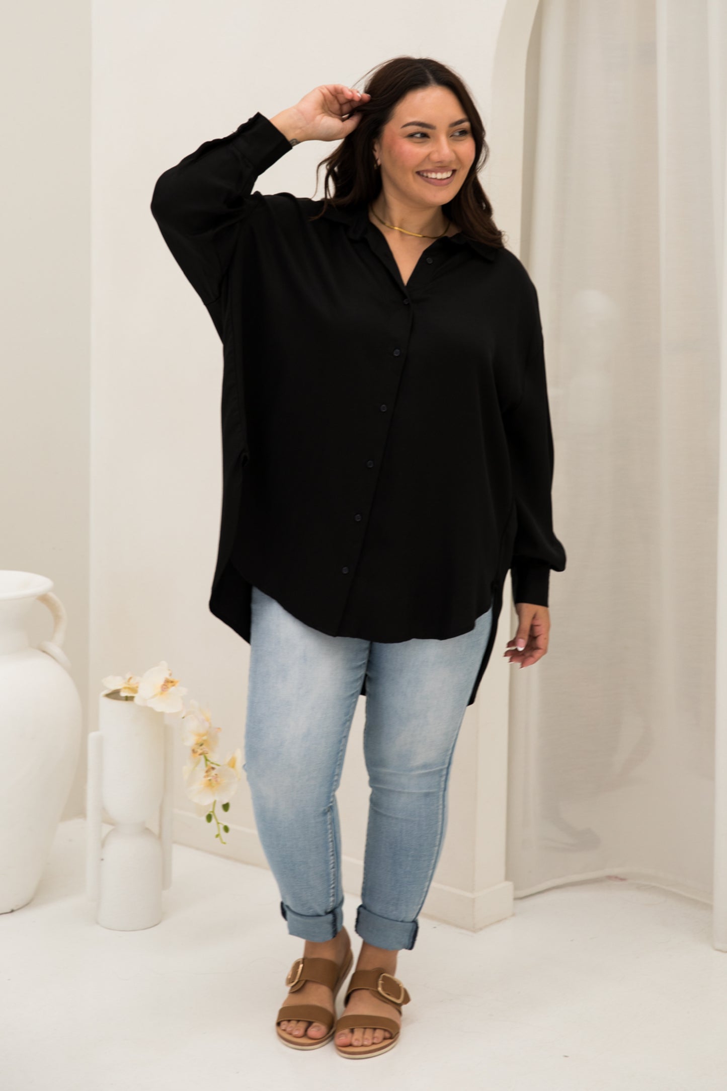 Amore Shirt | Black Tencel