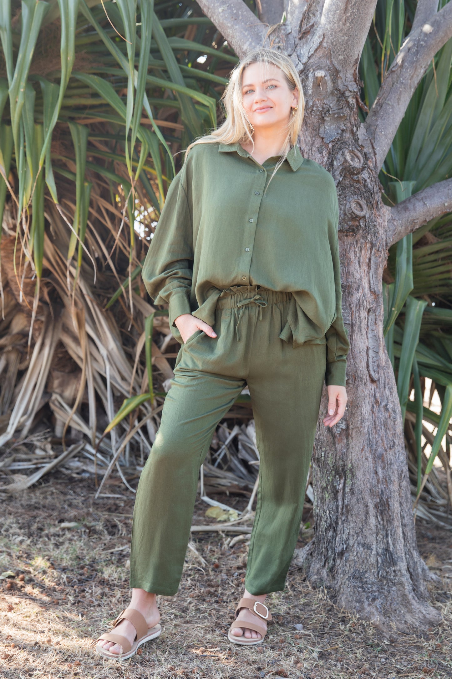 Olivia Pant in Green Envy