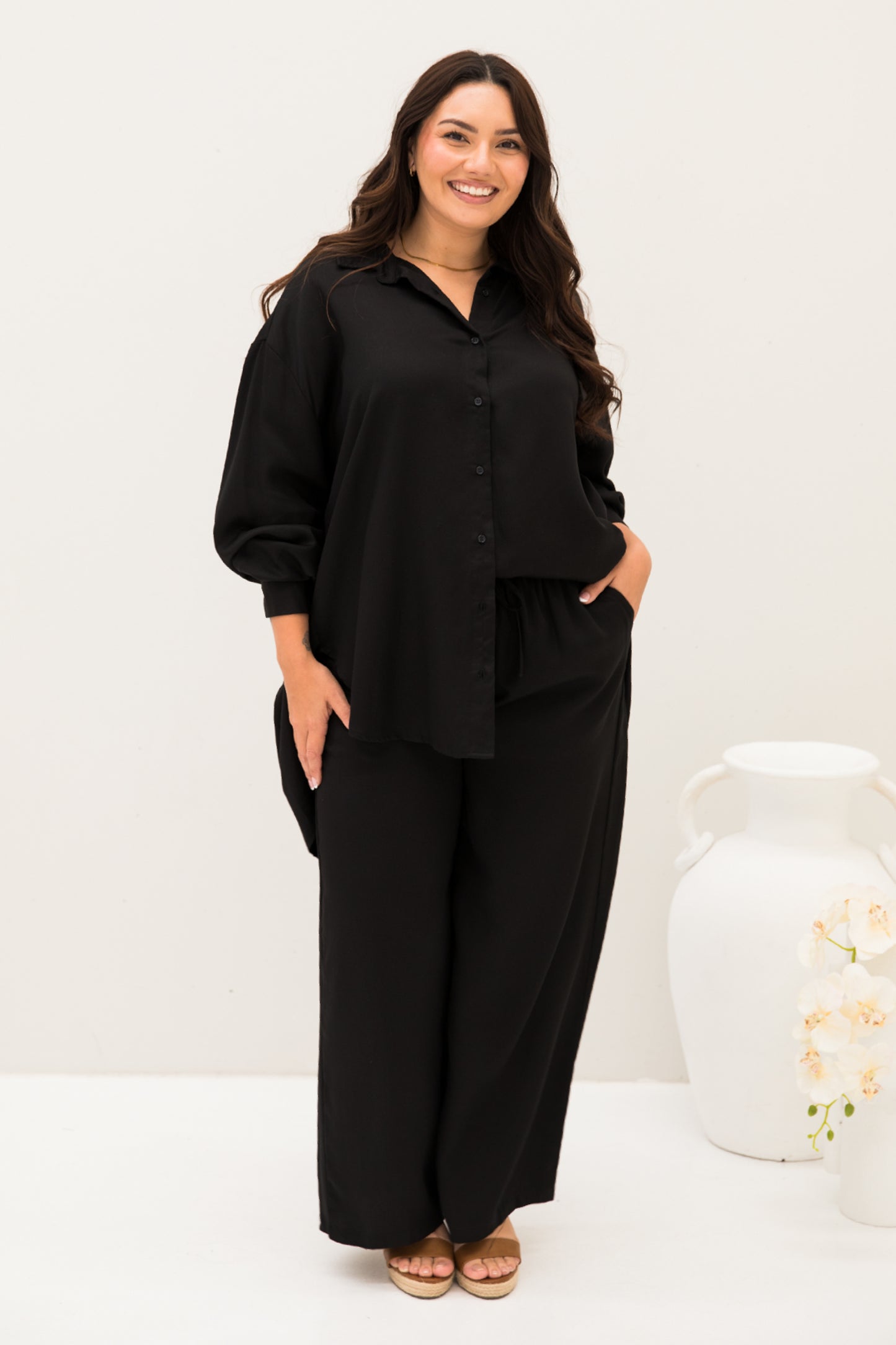 Amore Shirt | Black Tencel