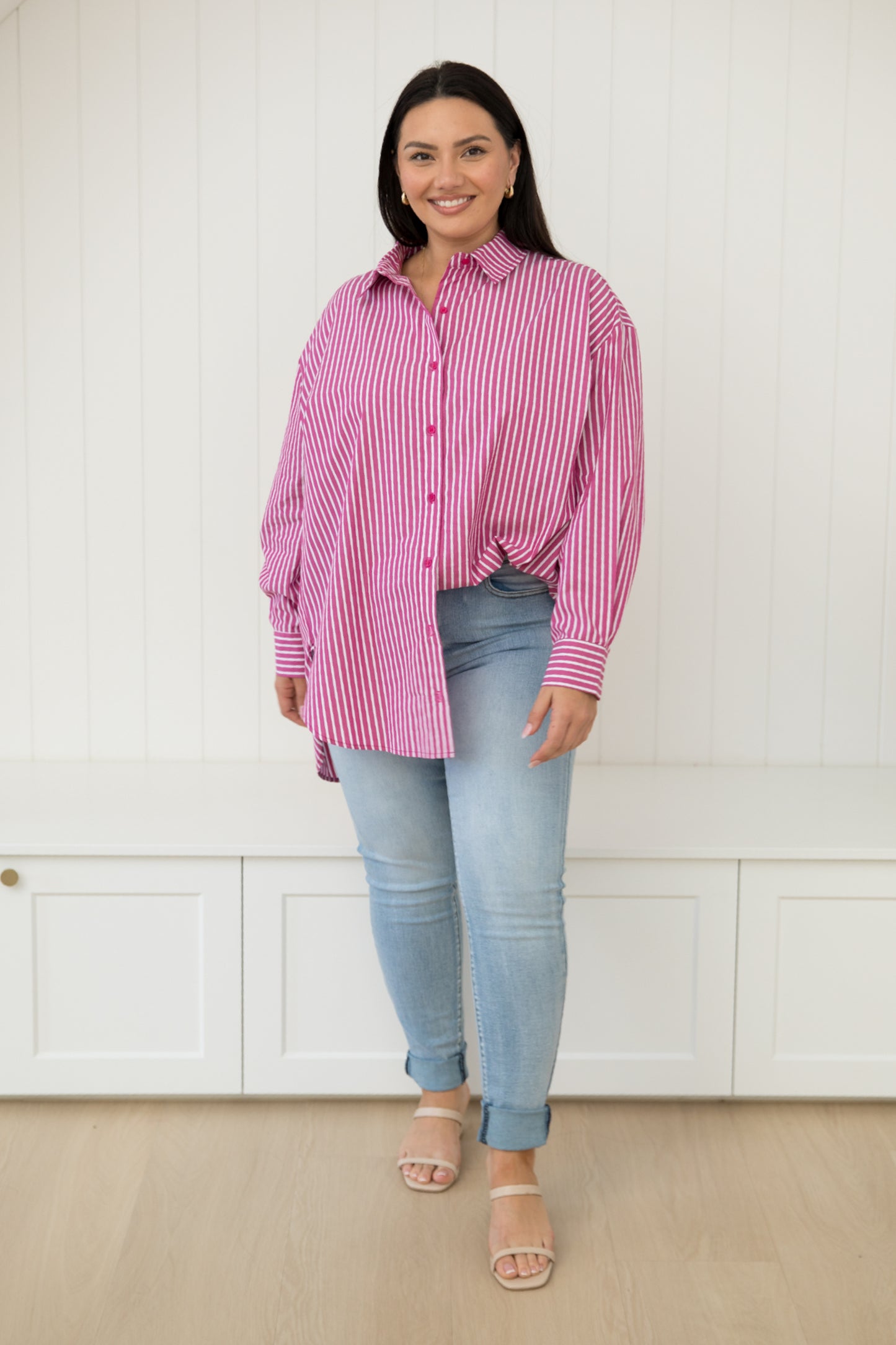 Amore Shirt in Berry Stripe