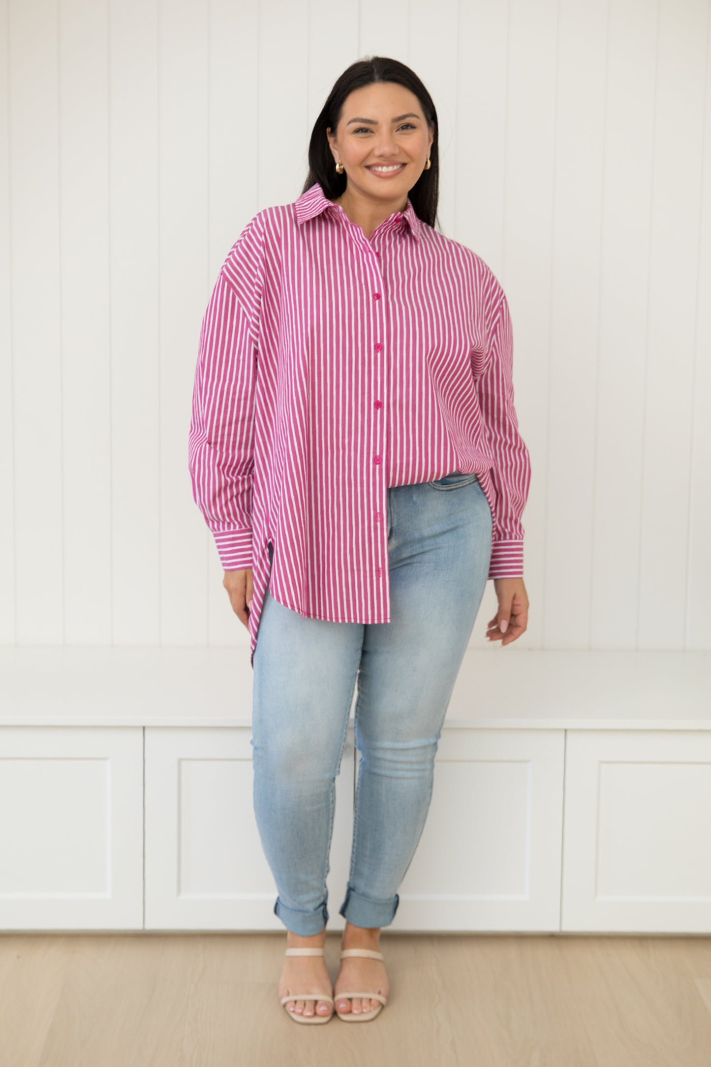 Amore Shirt in Berry Stripe