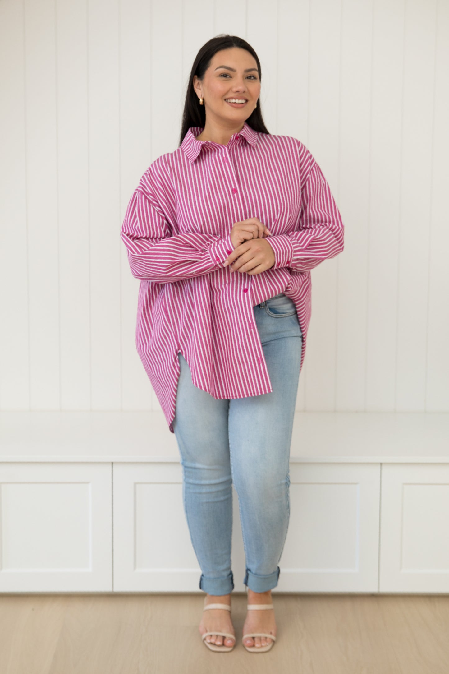 Amore Shirt in Berry Stripe