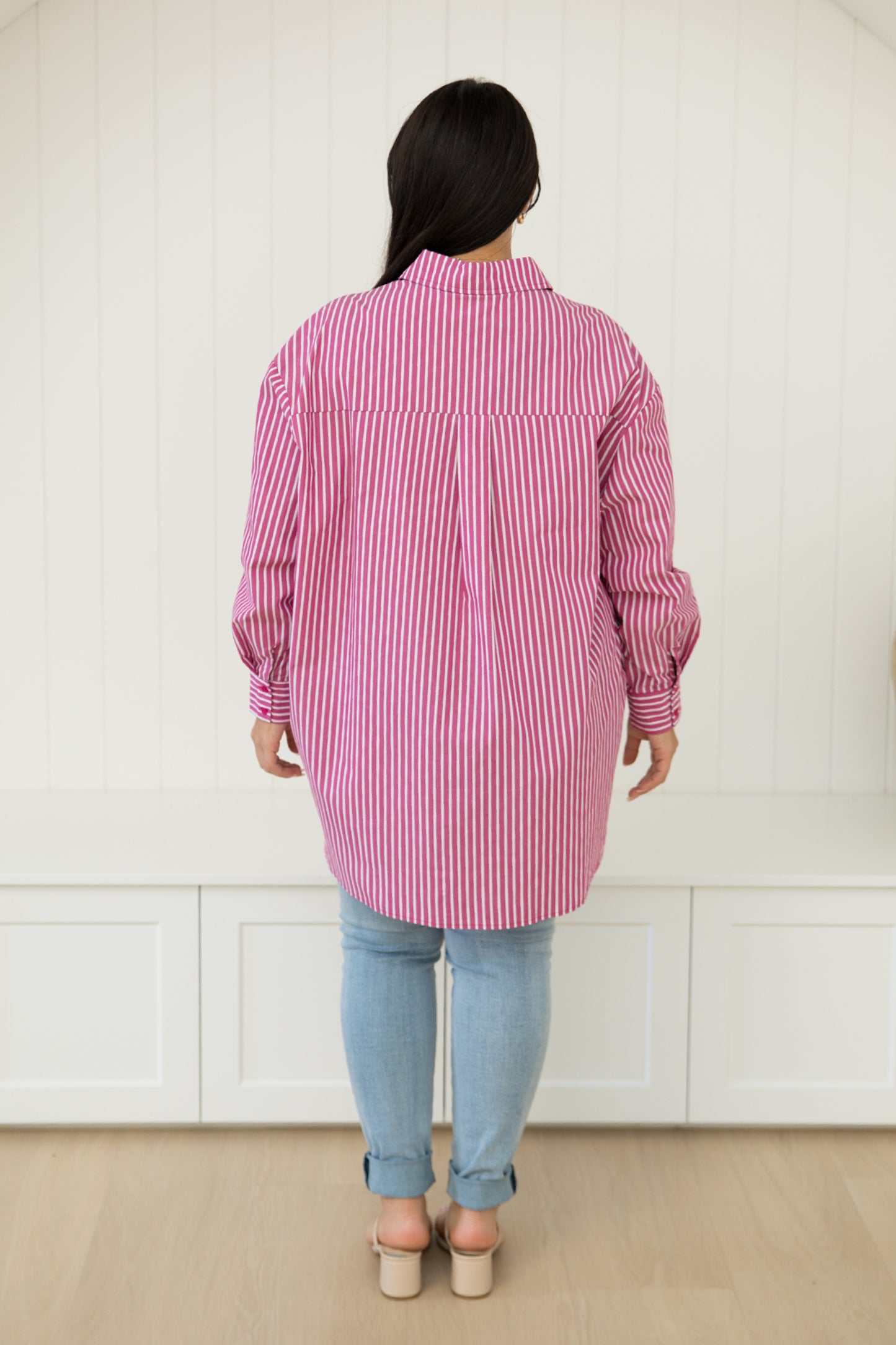 Amore Shirt in Berry Stripe