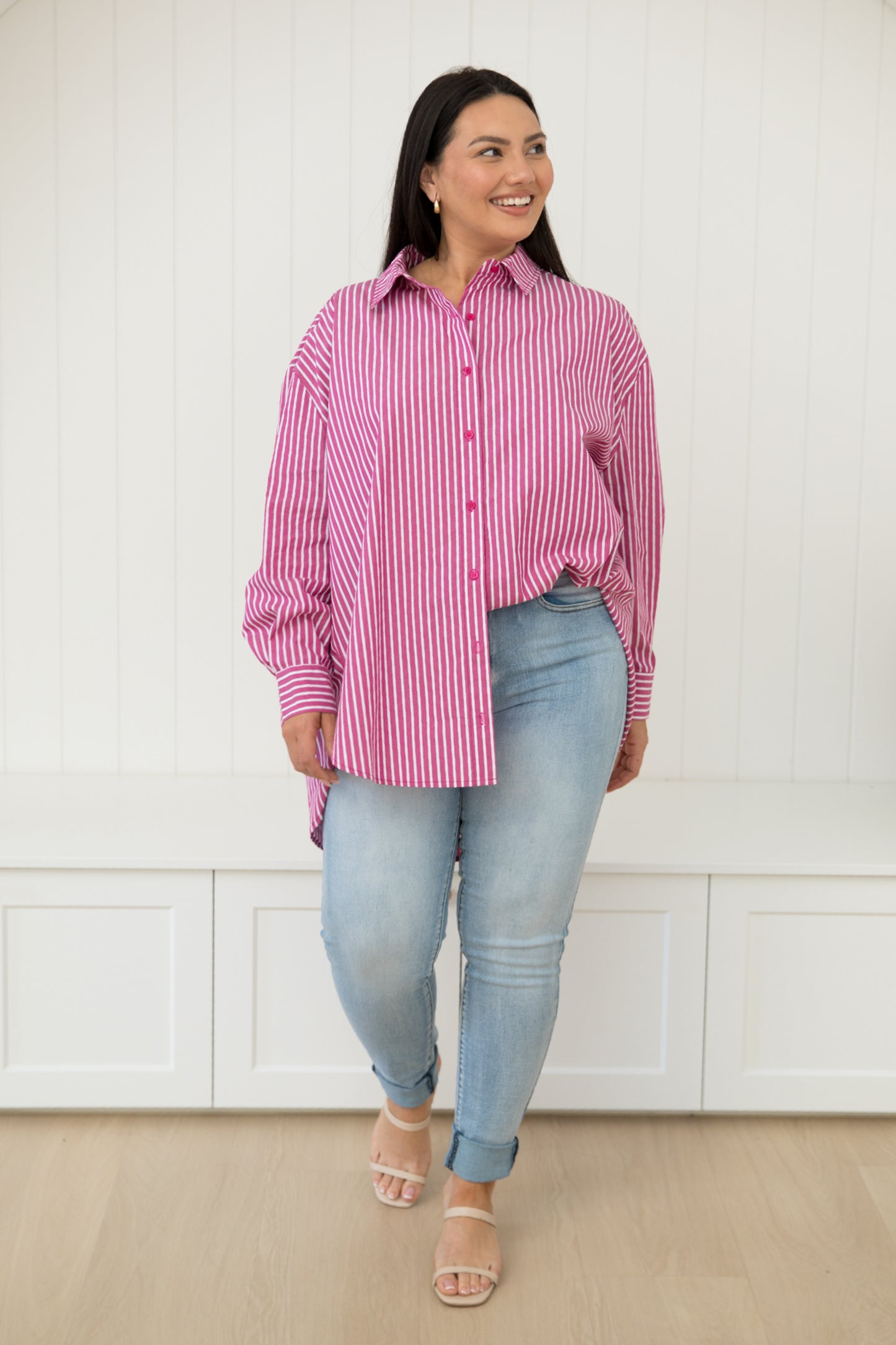 Amore Shirt in Berry Stripe