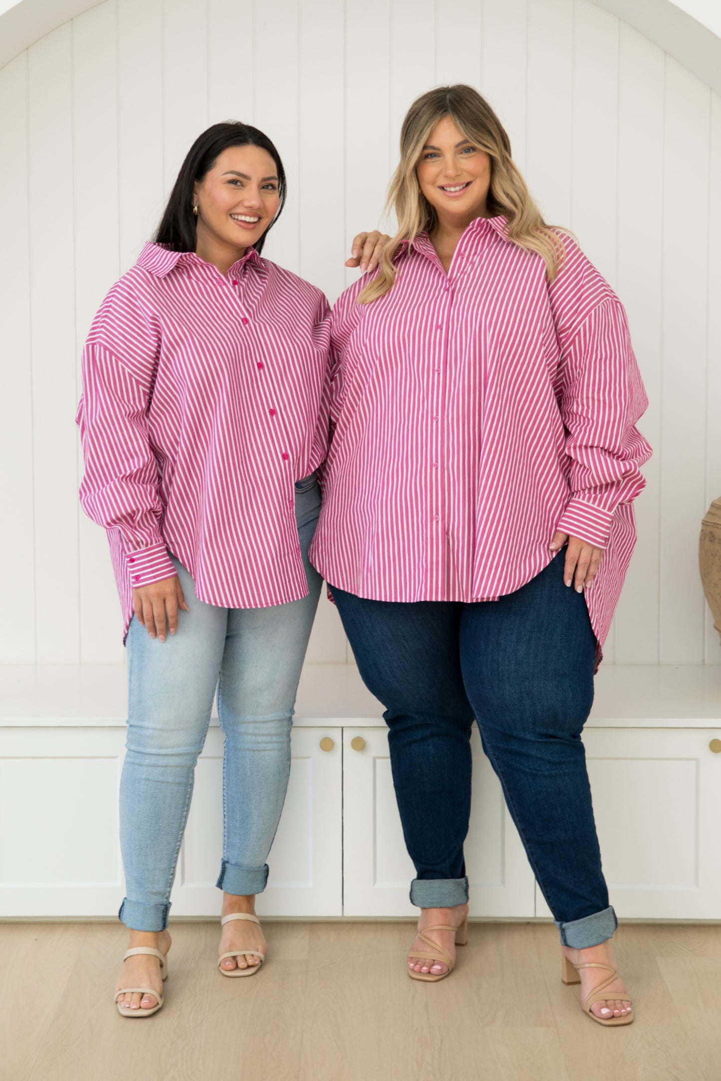 Amore Shirt in Berry Stripe