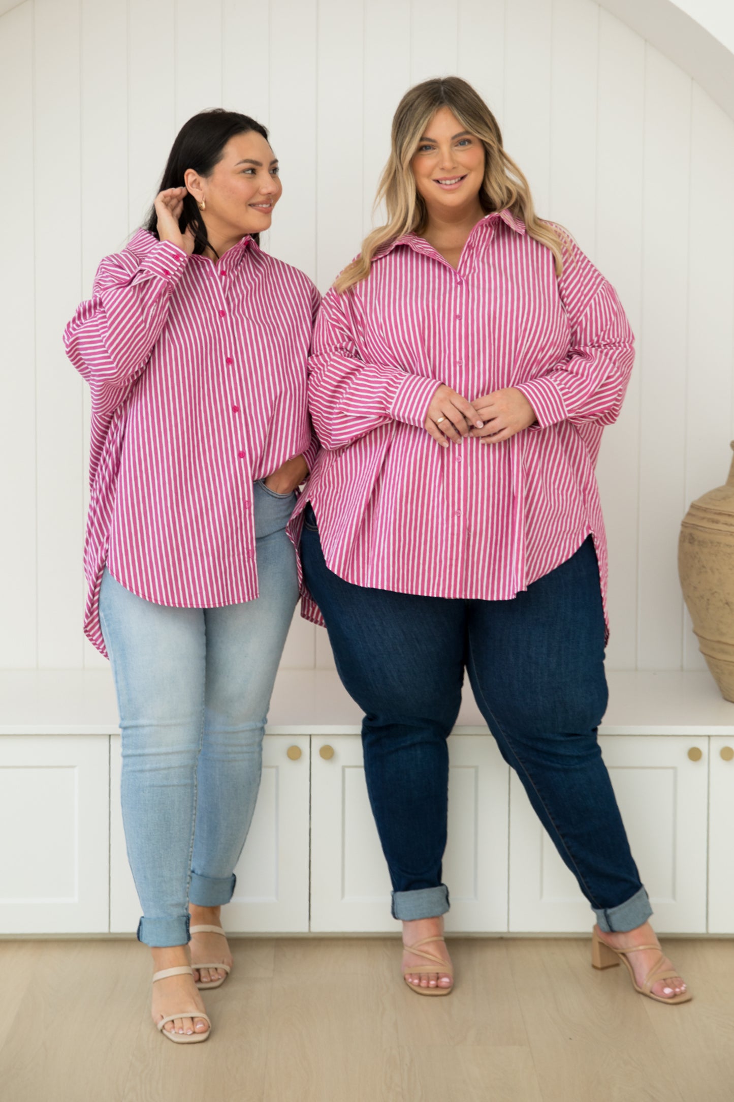 Amore Shirt in Berry Stripe