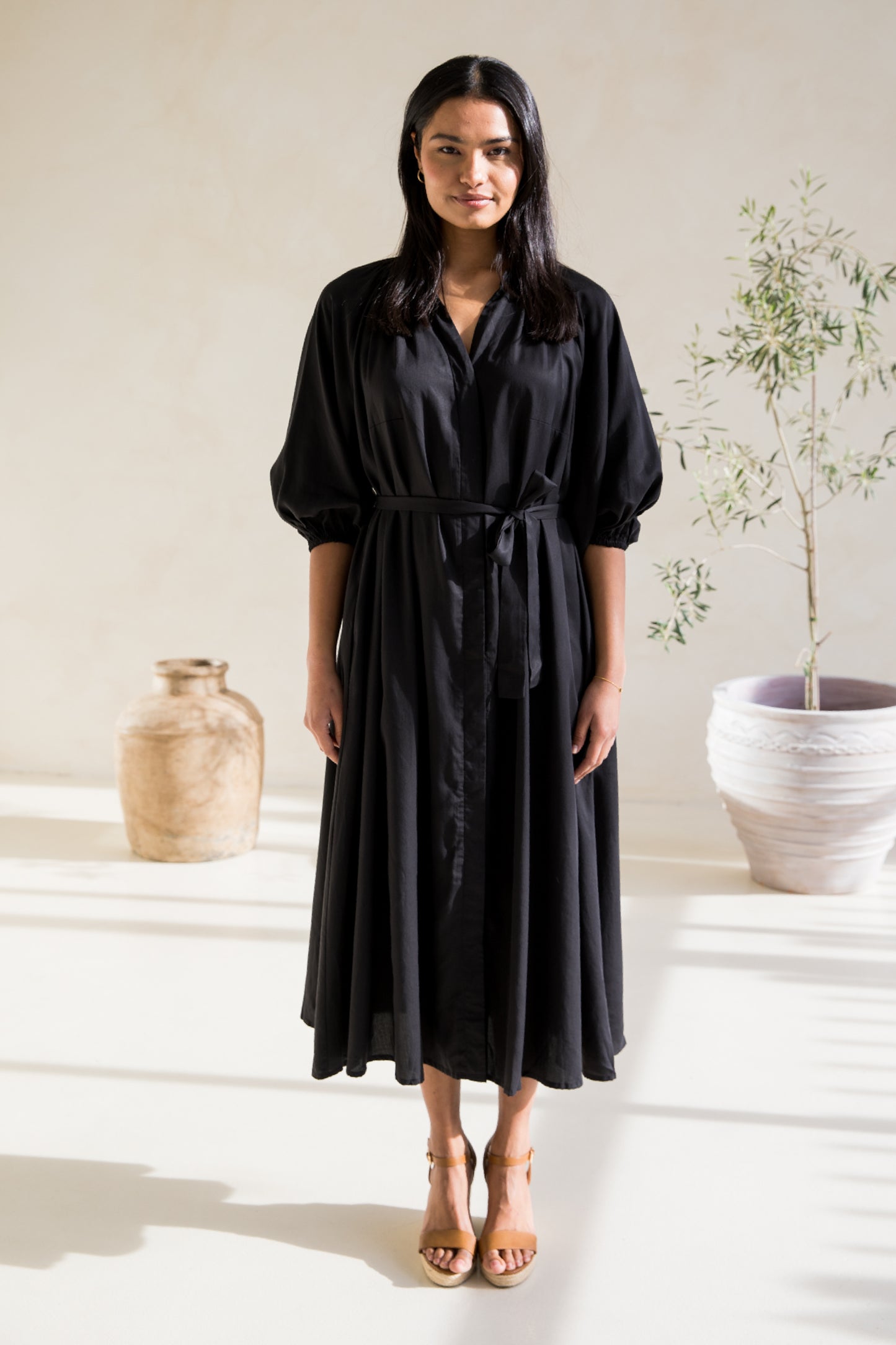 Athena Dress | Black Tencel