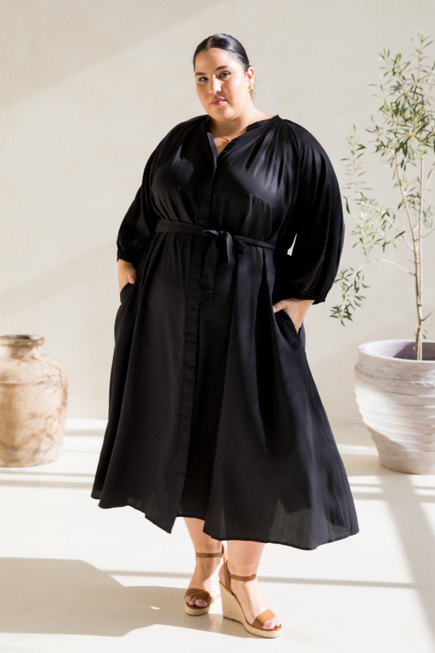 Athena Dress | Black Tencel