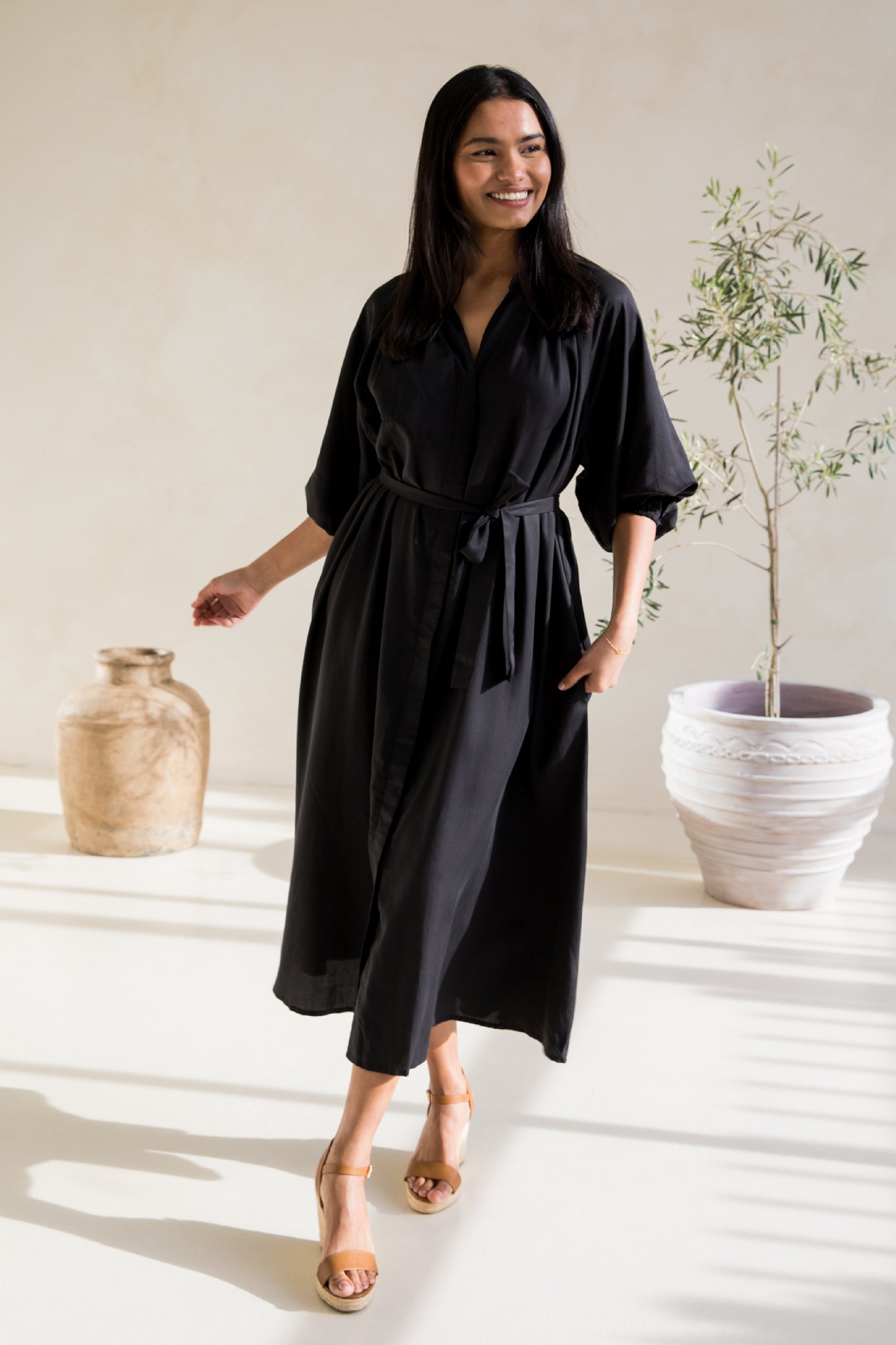 Athena Dress | Black Tencel