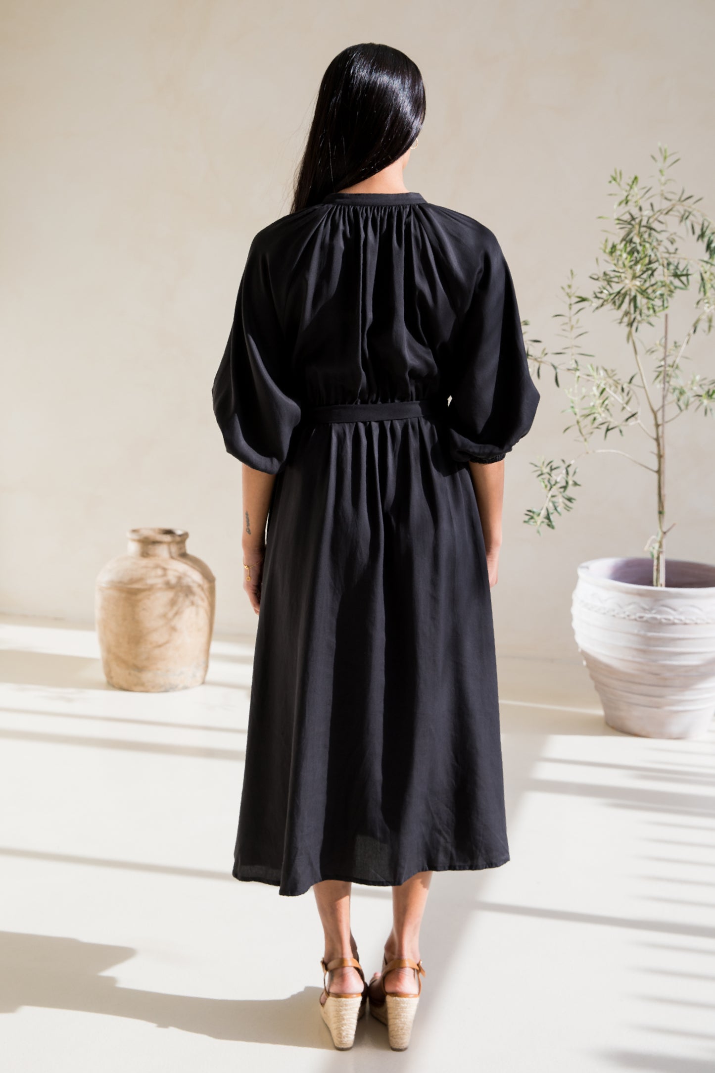 Athena Dress | Black Tencel