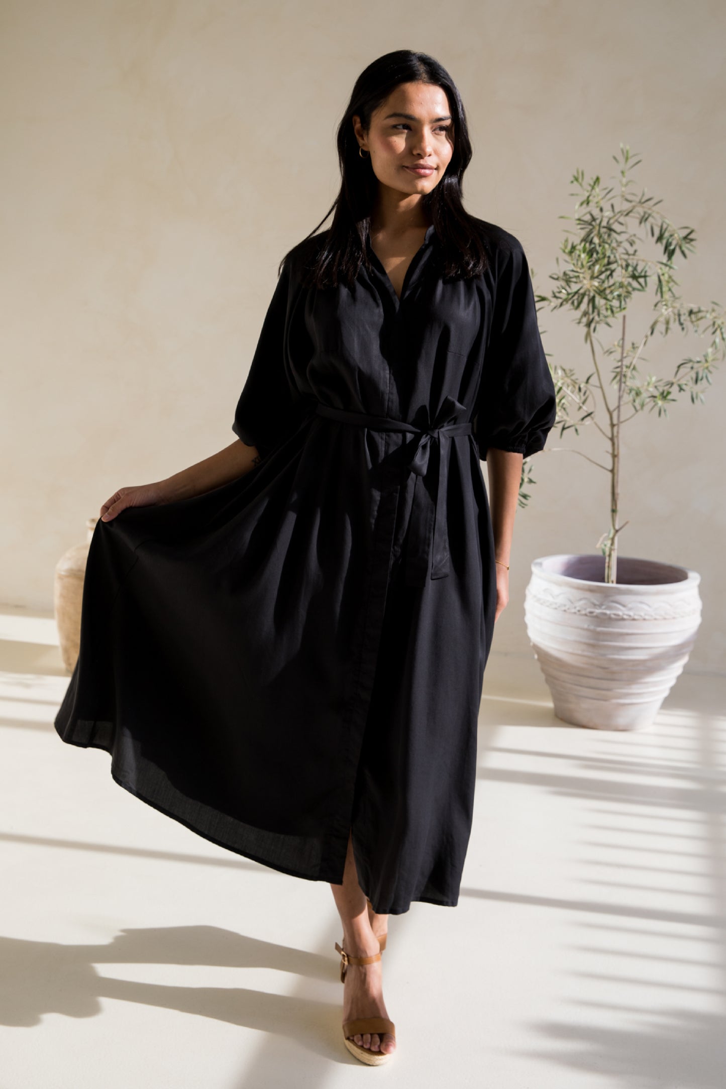 Athena Dress | Black Tencel