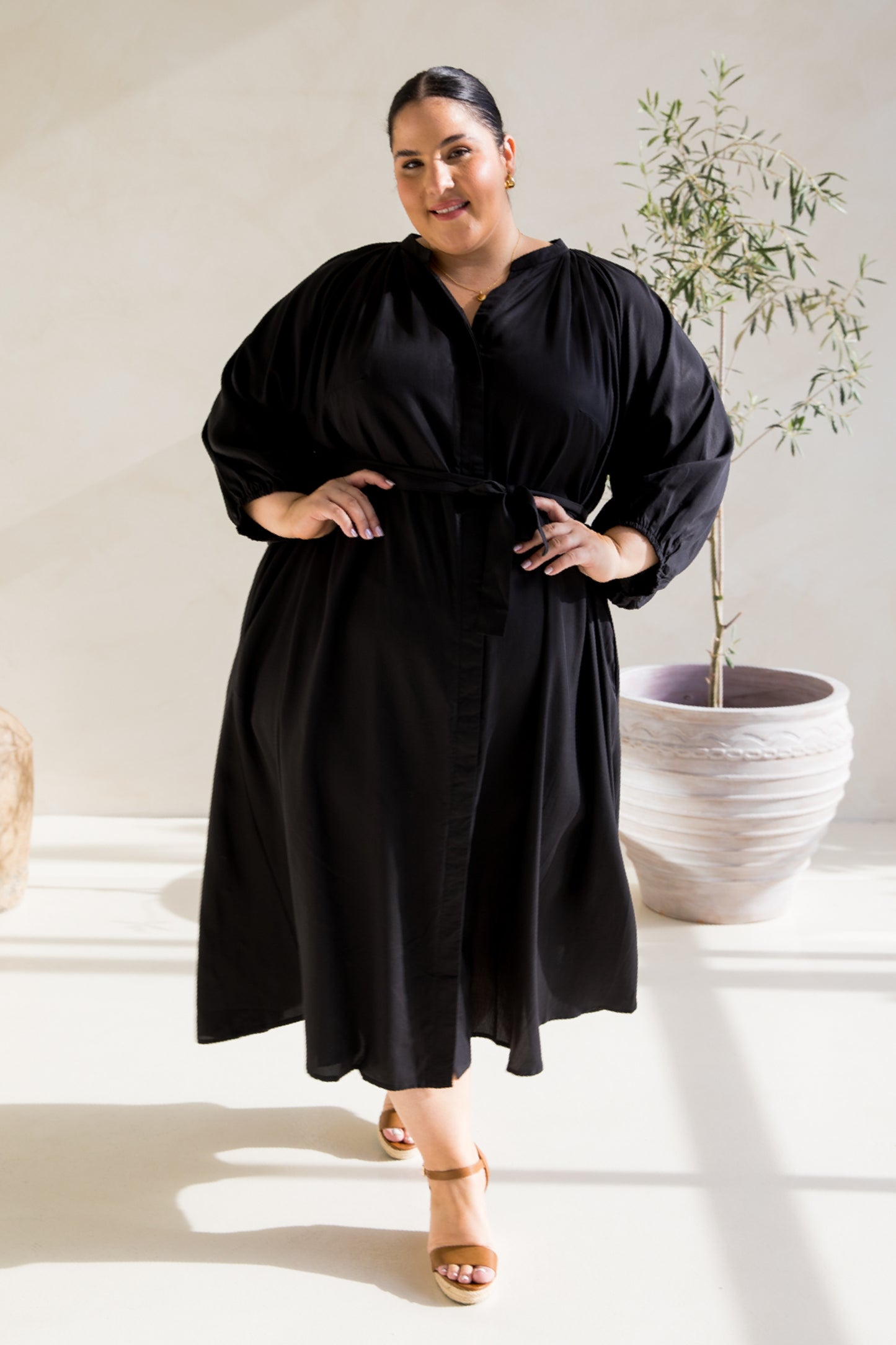 Athena Dress | Black Tencel