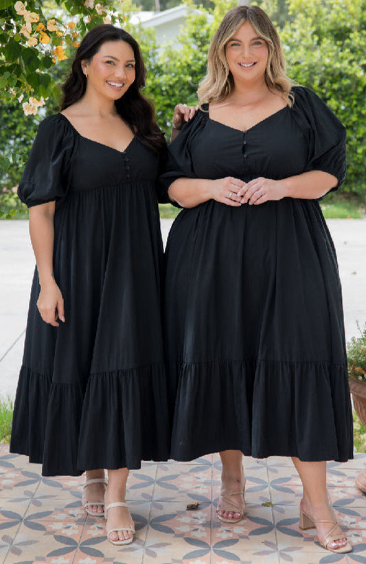 Austin Midi Dress | Black | FINAL SALE