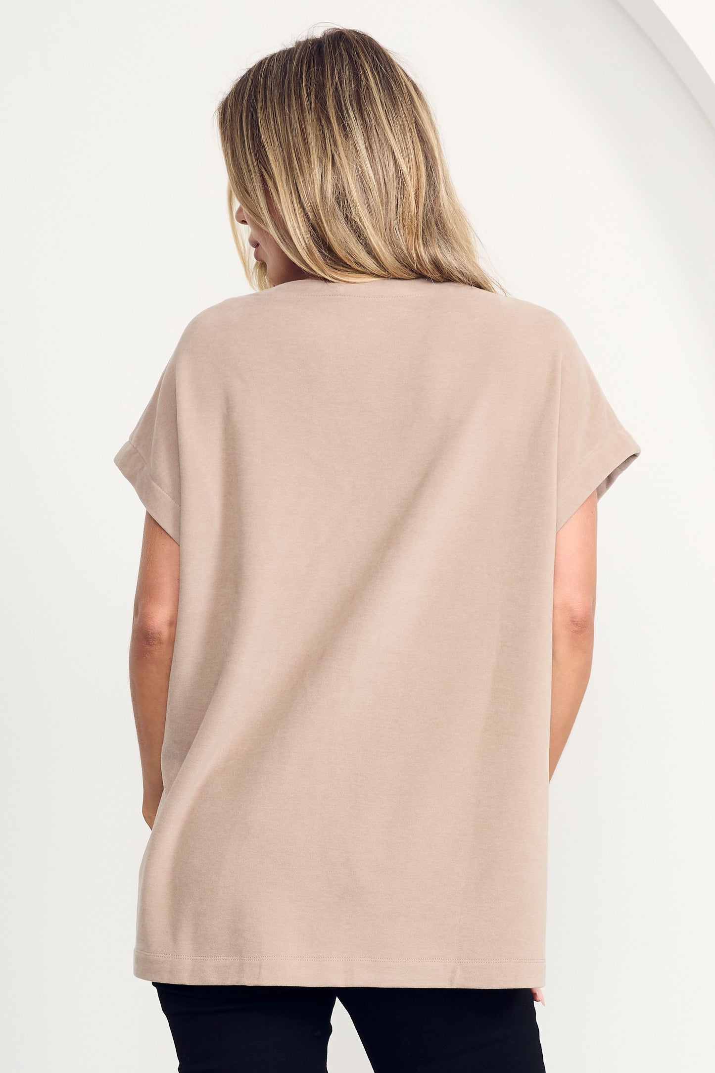BRIDGET Knit Long Sleeve Classic/Longline Top | Taupe
