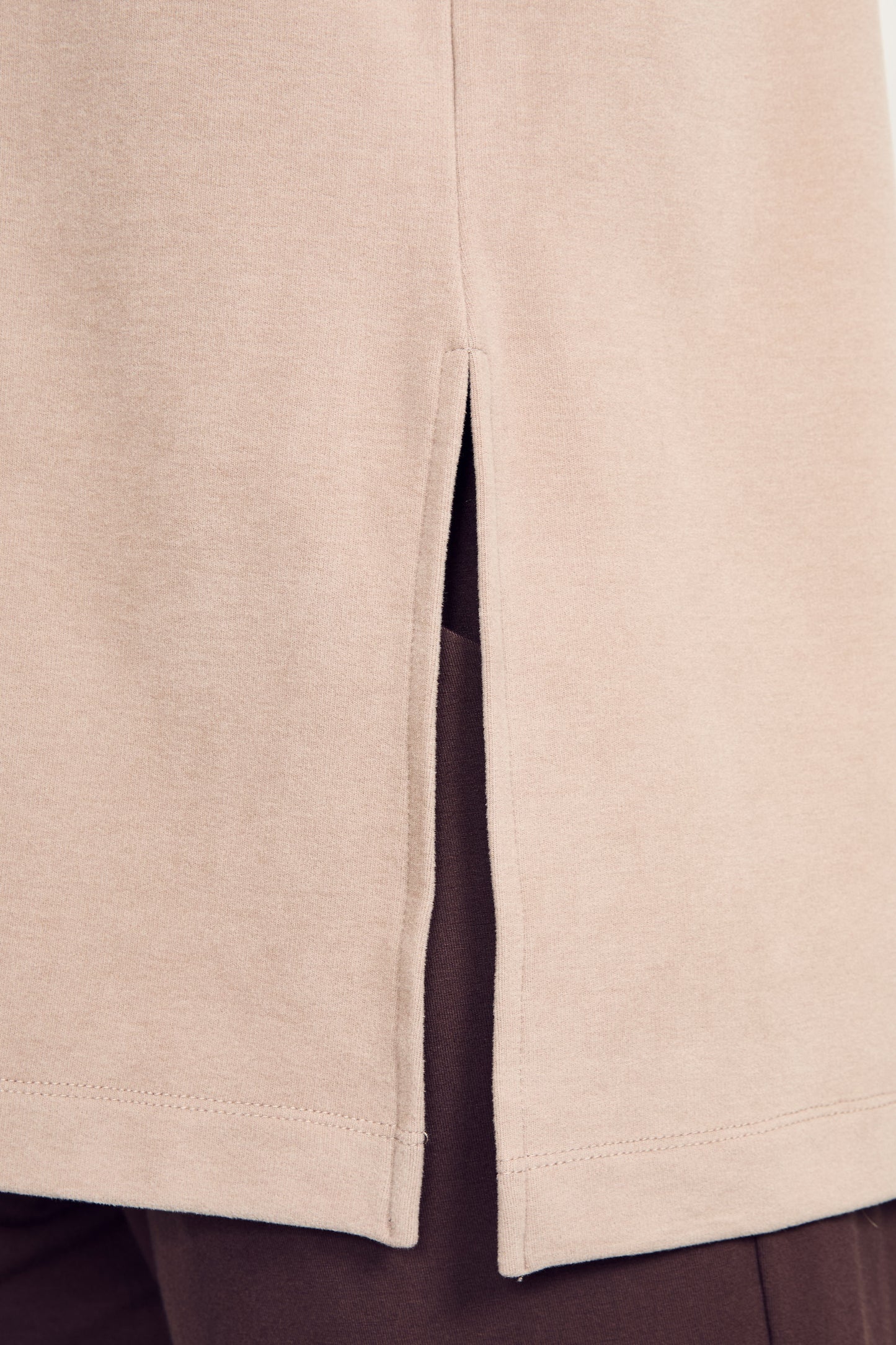 BRIDGET Knit Long Sleeve Classic/Longline Top | Taupe