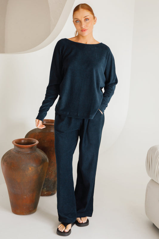 Pennie Long Sleeve Lounge Top | Forest Marle
