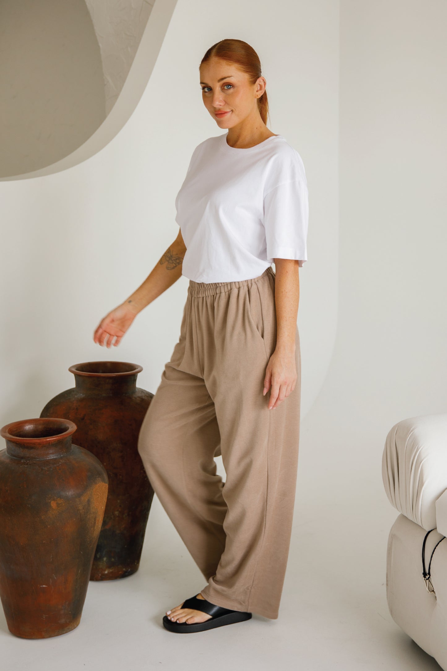Betty Lounge Pant | Taupe
