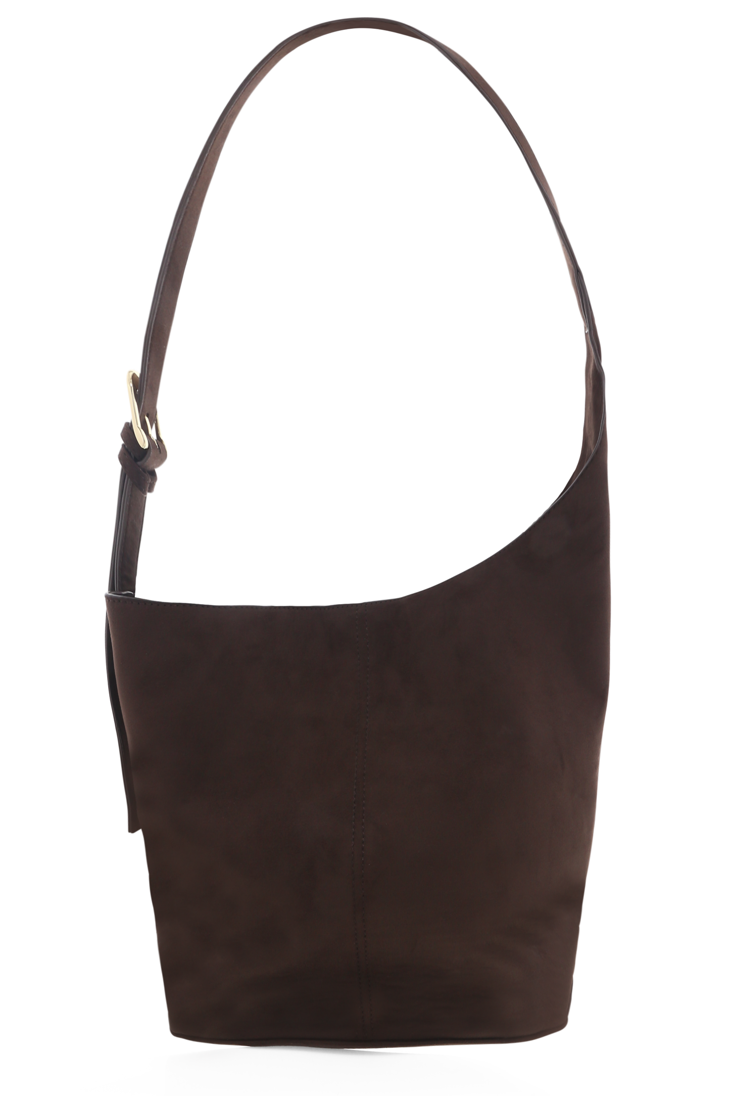 GENNA Shoulder Bag | Dark Cacao Suede