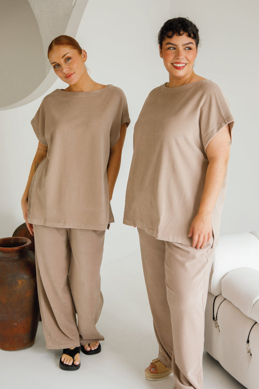 Bridget Lounge Top | Taupe