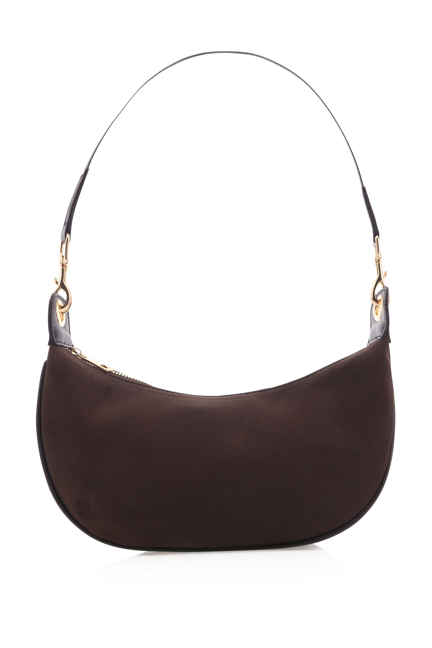 CELESTE Shoulder Bag | Dark Cacao Suede