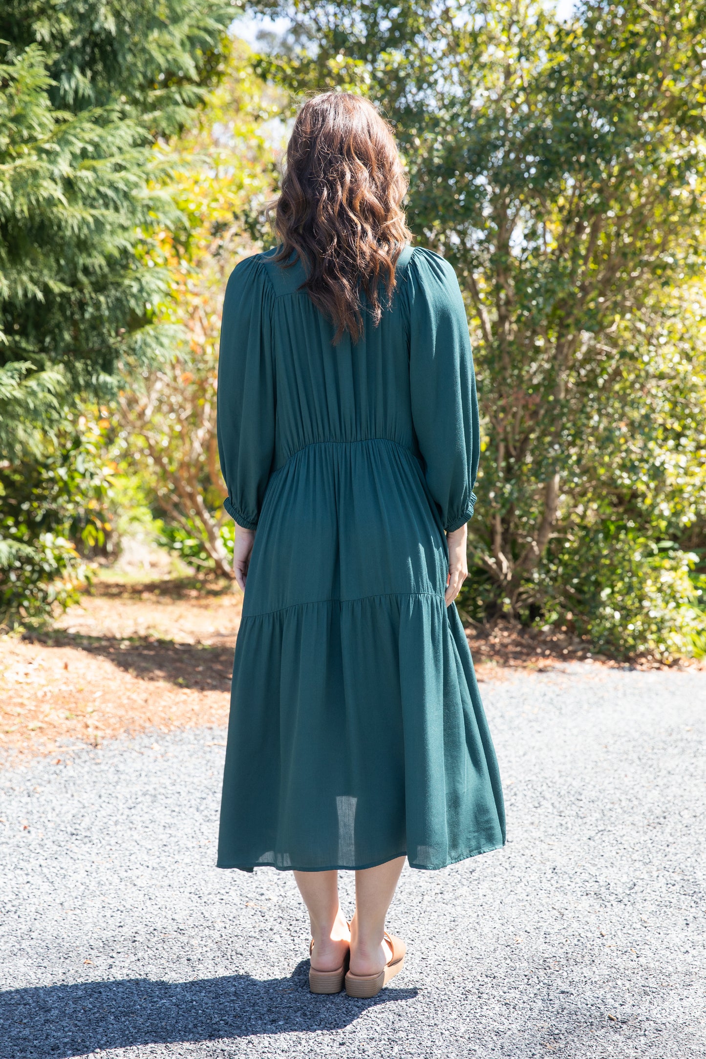 Charlie Dress in Peacock Green