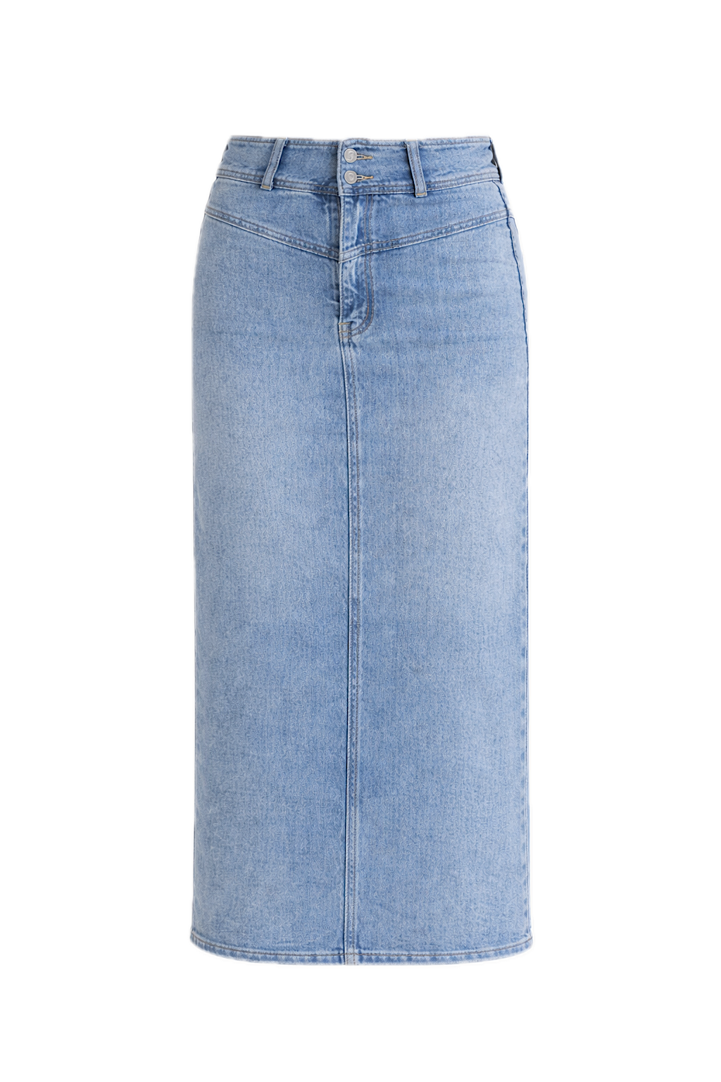 DAYA Rigid Denim Maxi Skirt | Light Wash | FINAL SALE