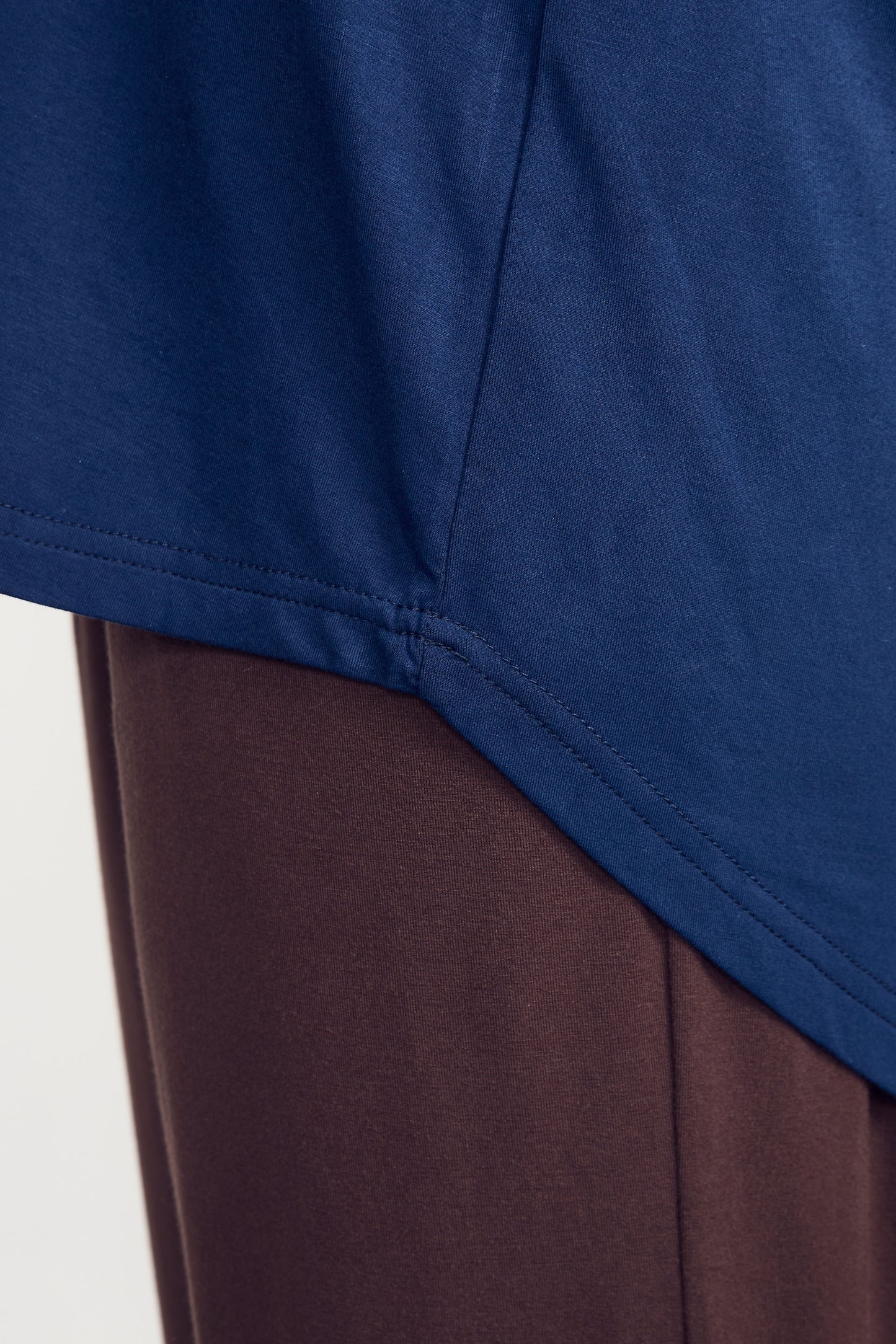 DESTINY Bamboo Short Sleeve Classic Length Top | Navy