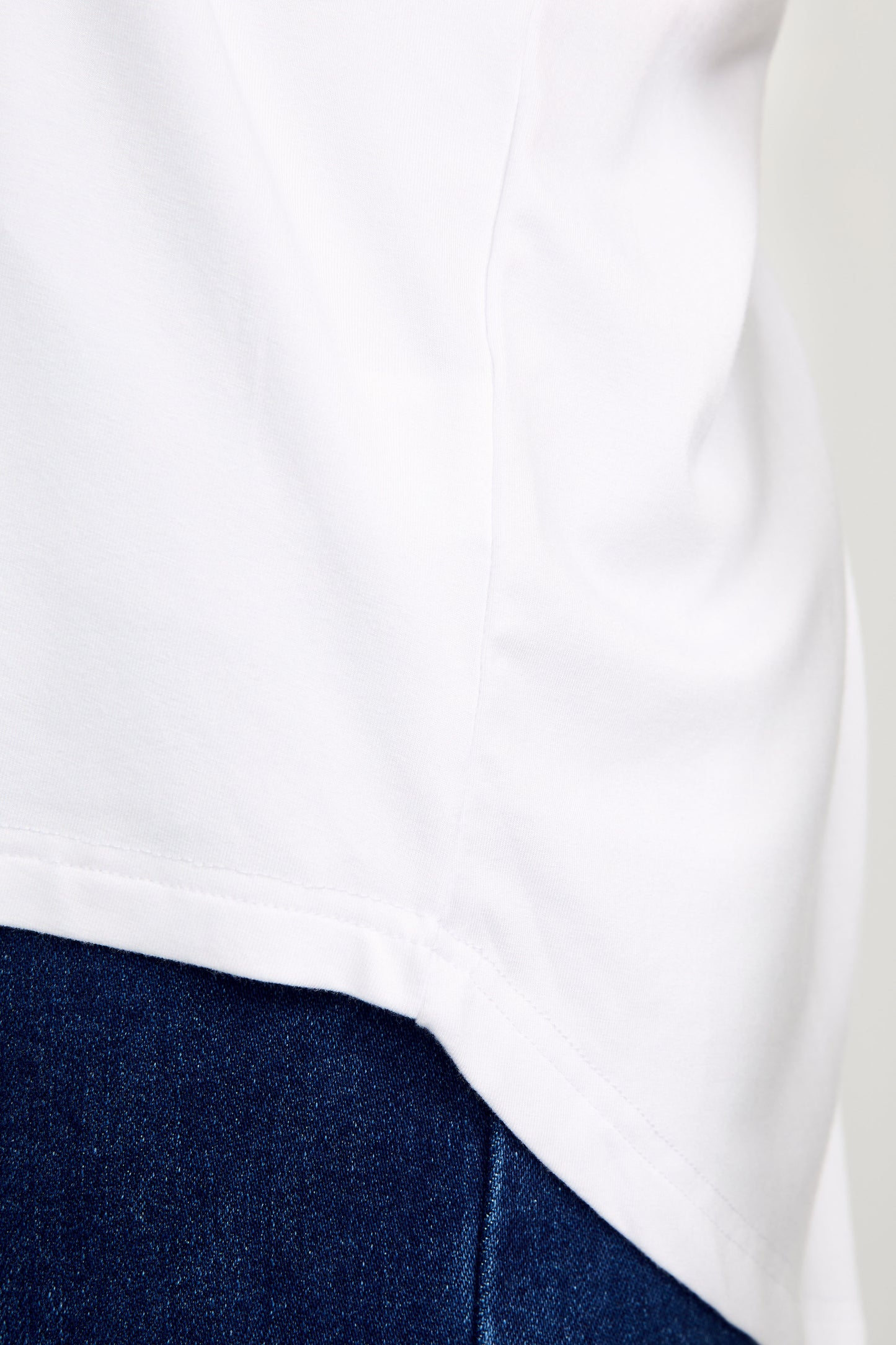 DESTINY Bamboo Short Sleeve Classic Length Top | White