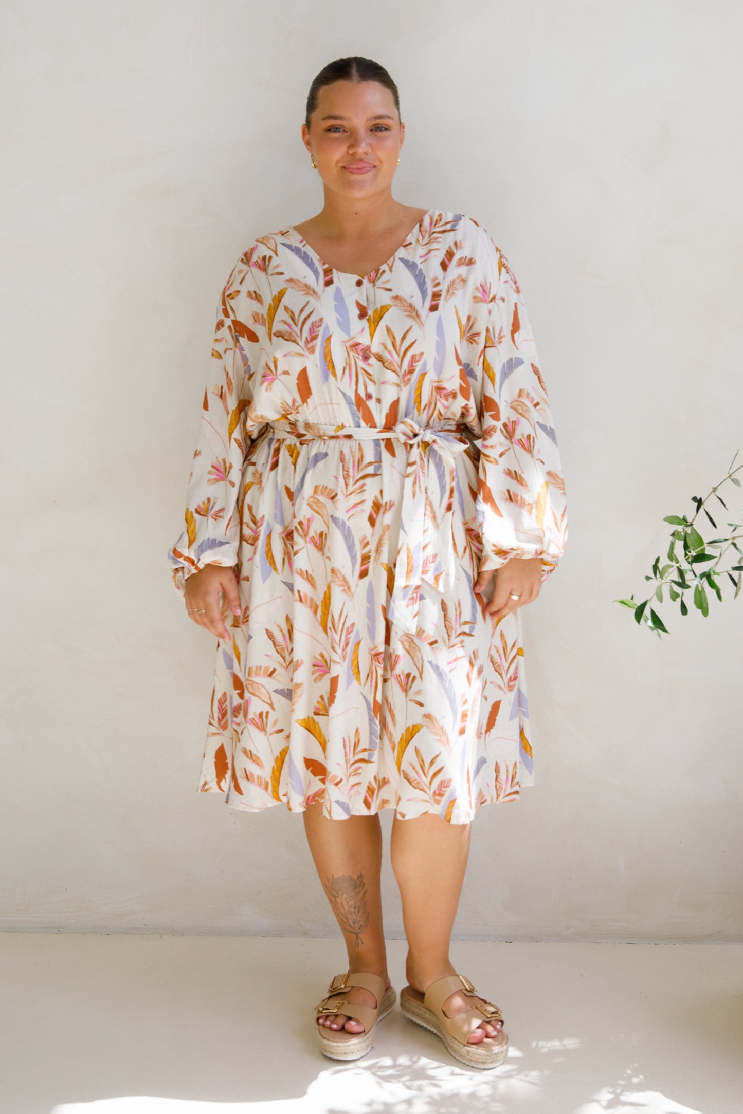 Dahlia Dress | Light Palmetto