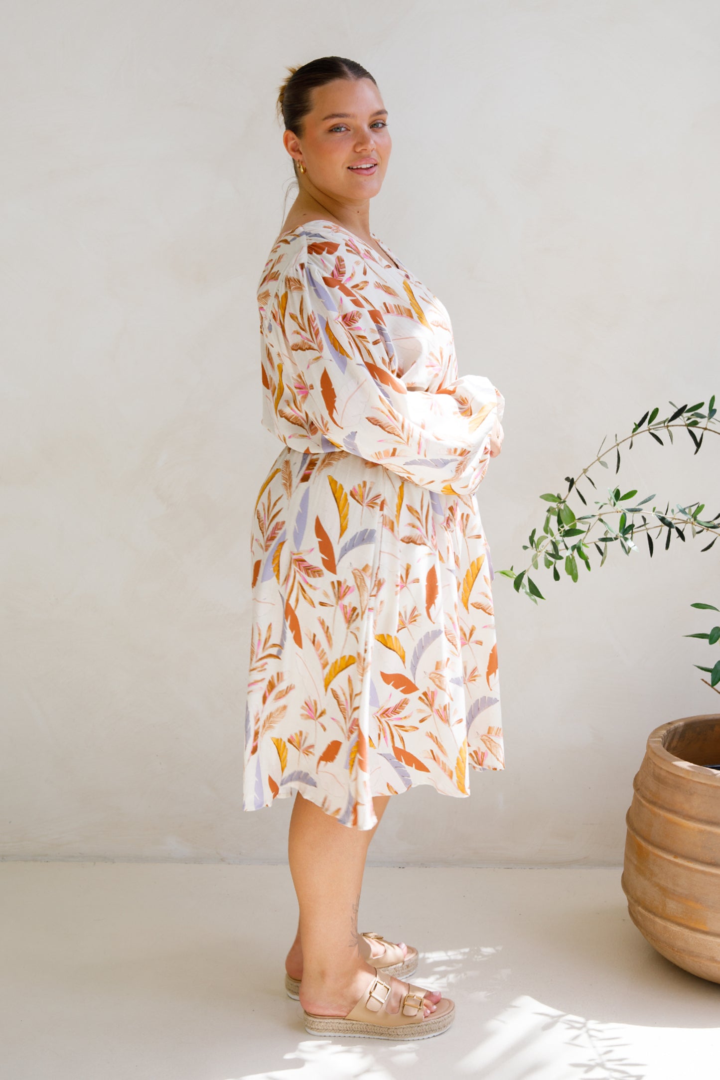 Dahlia Dress | Light Palmetto