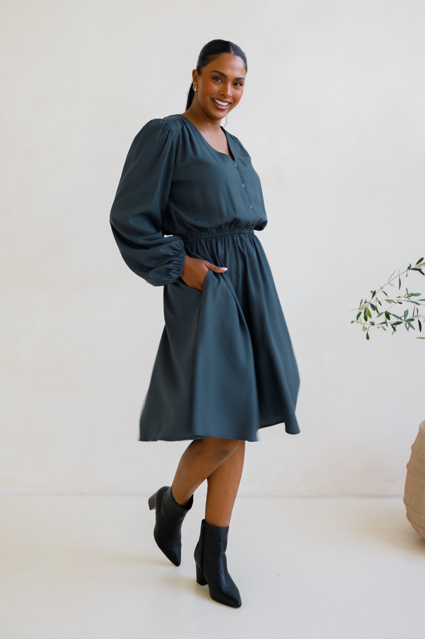 Dahlia Dress | Storm