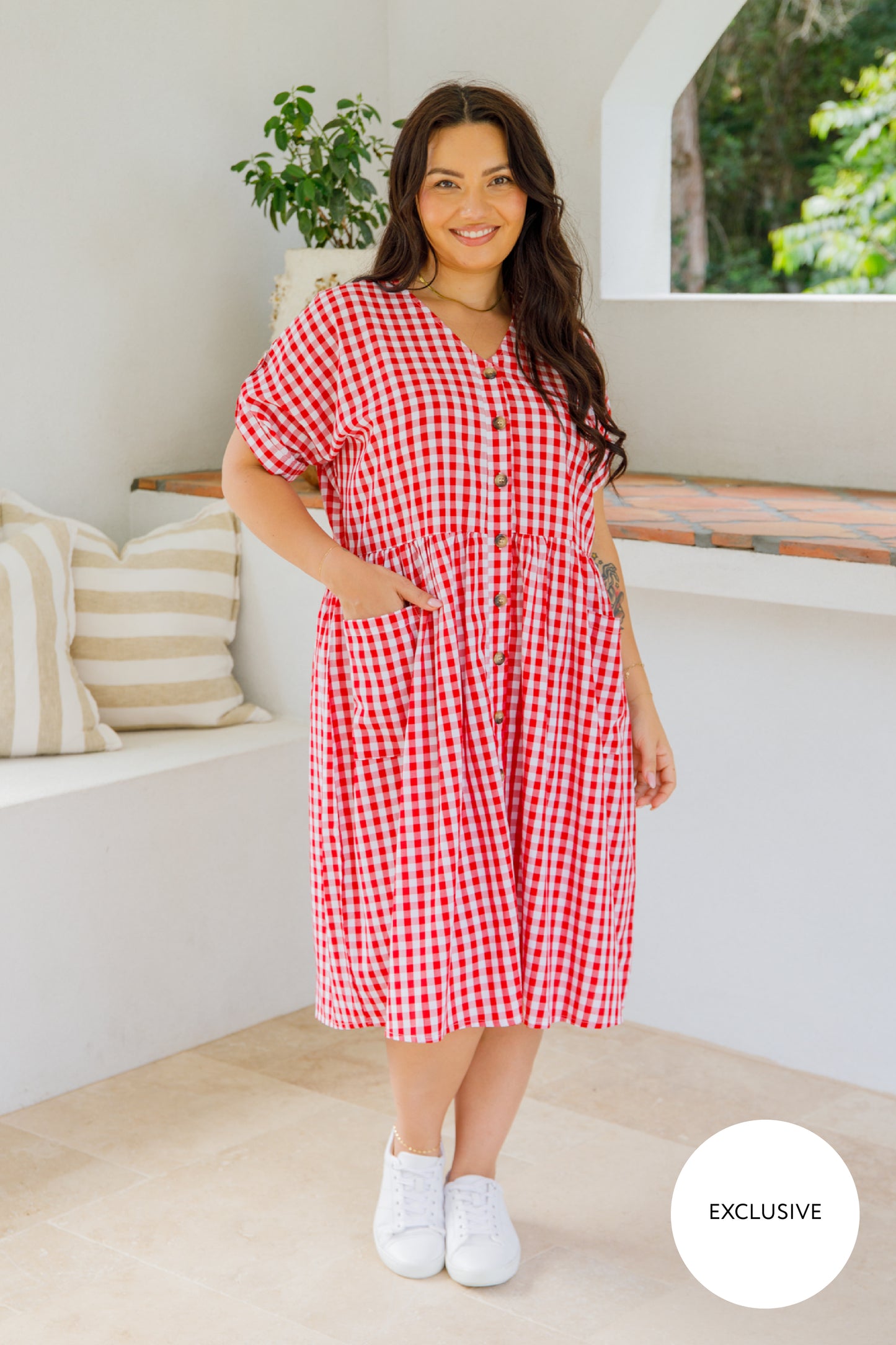 Dazzle Dress | Red Gingham