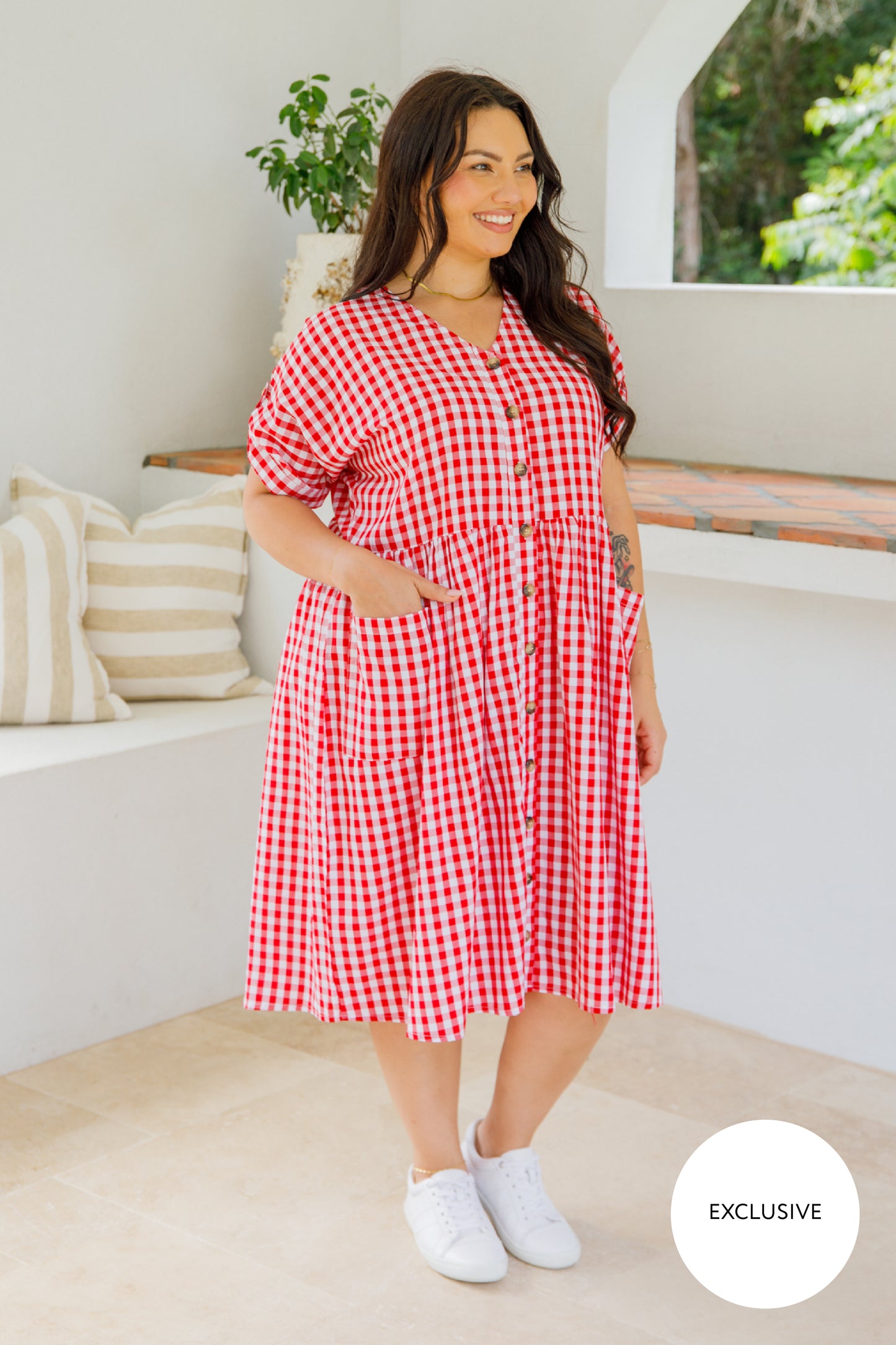 Dazzle Dress | Red Gingham