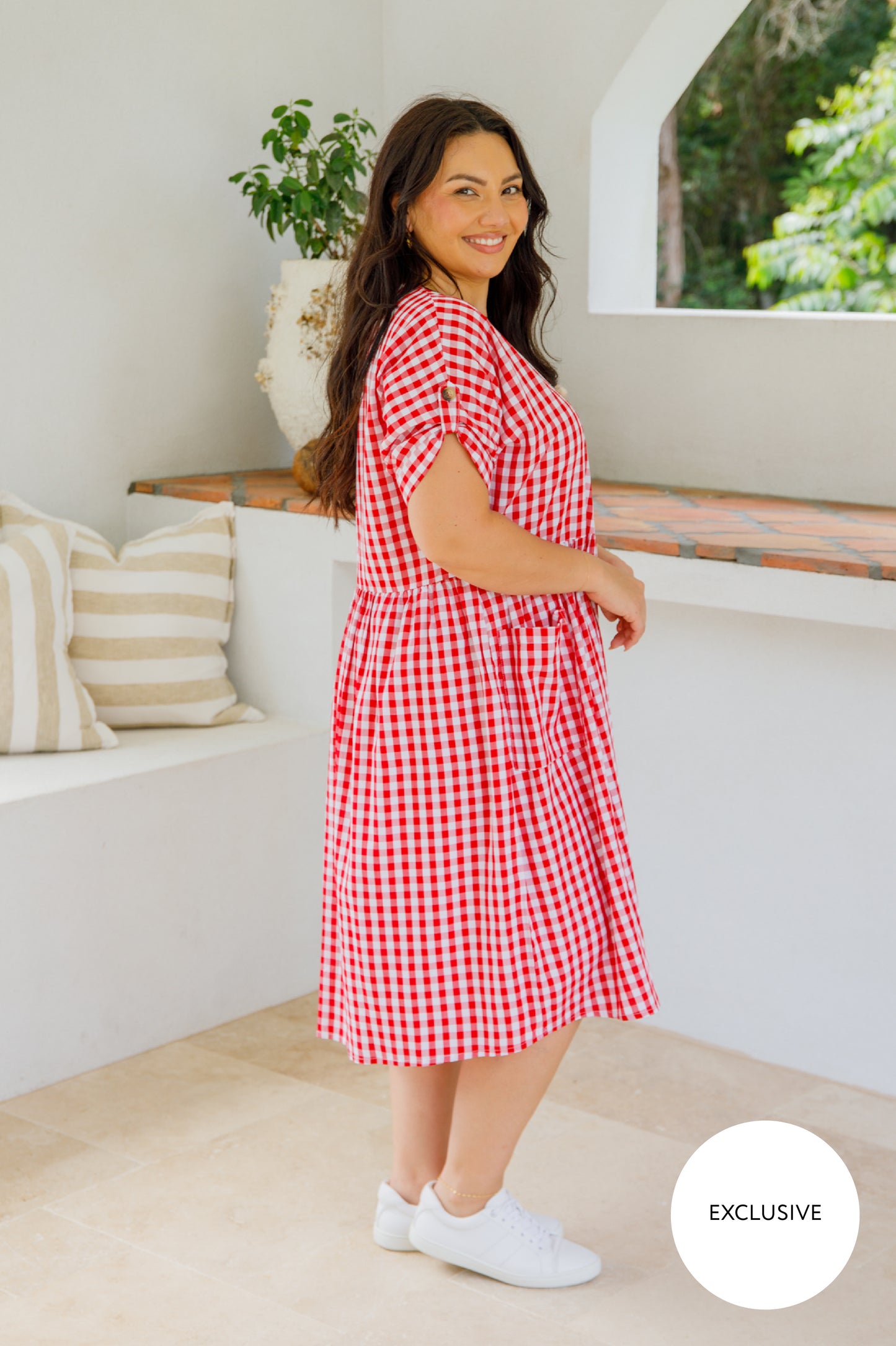 Dazzle Dress | Red Gingham