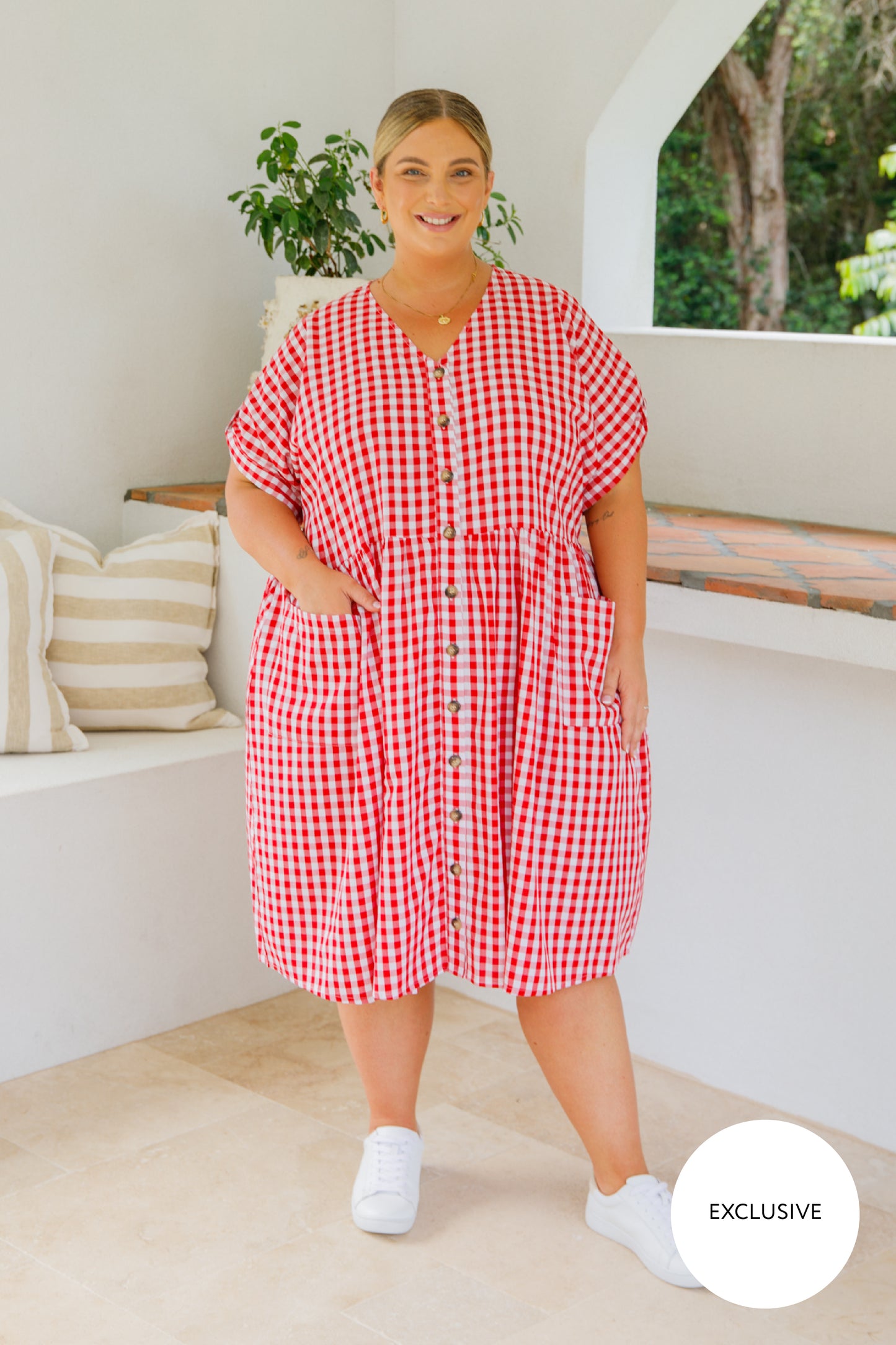 Dazzle Dress | Red Gingham