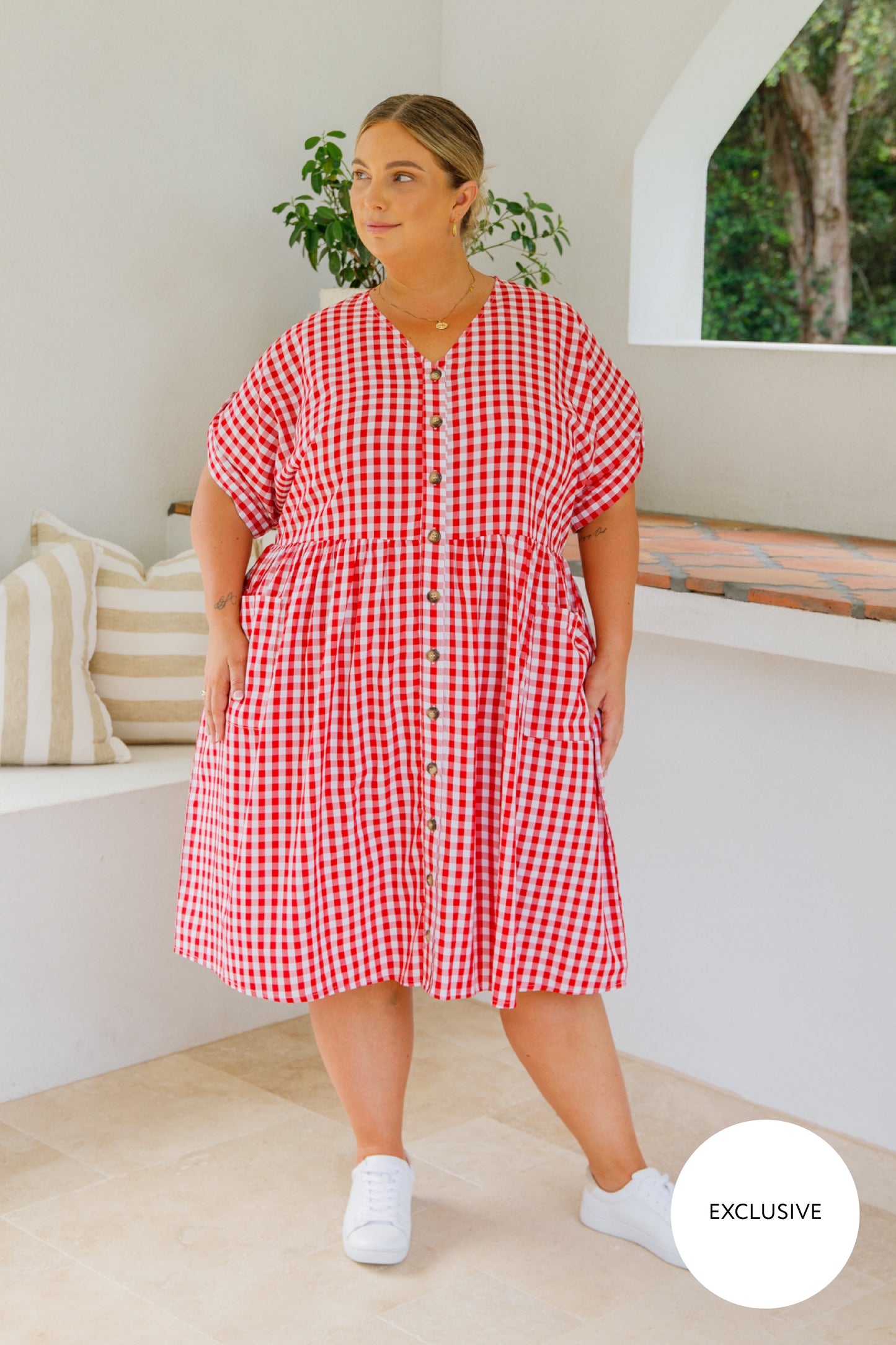 Dazzle Dress | Red Gingham