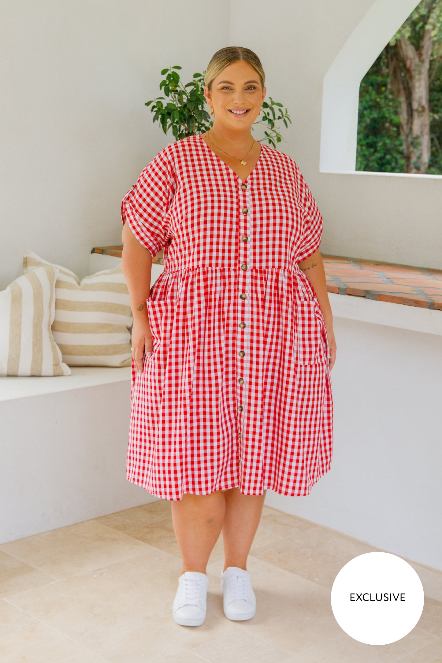 Dazzle Dress | Red Gingham