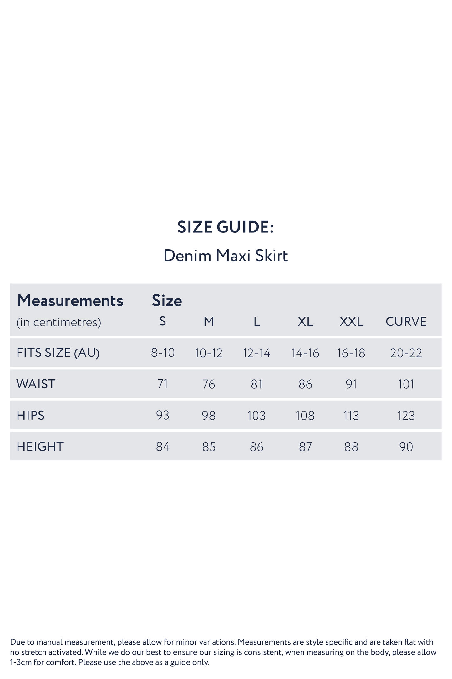 Denim Maxi Skirt in Light Denim