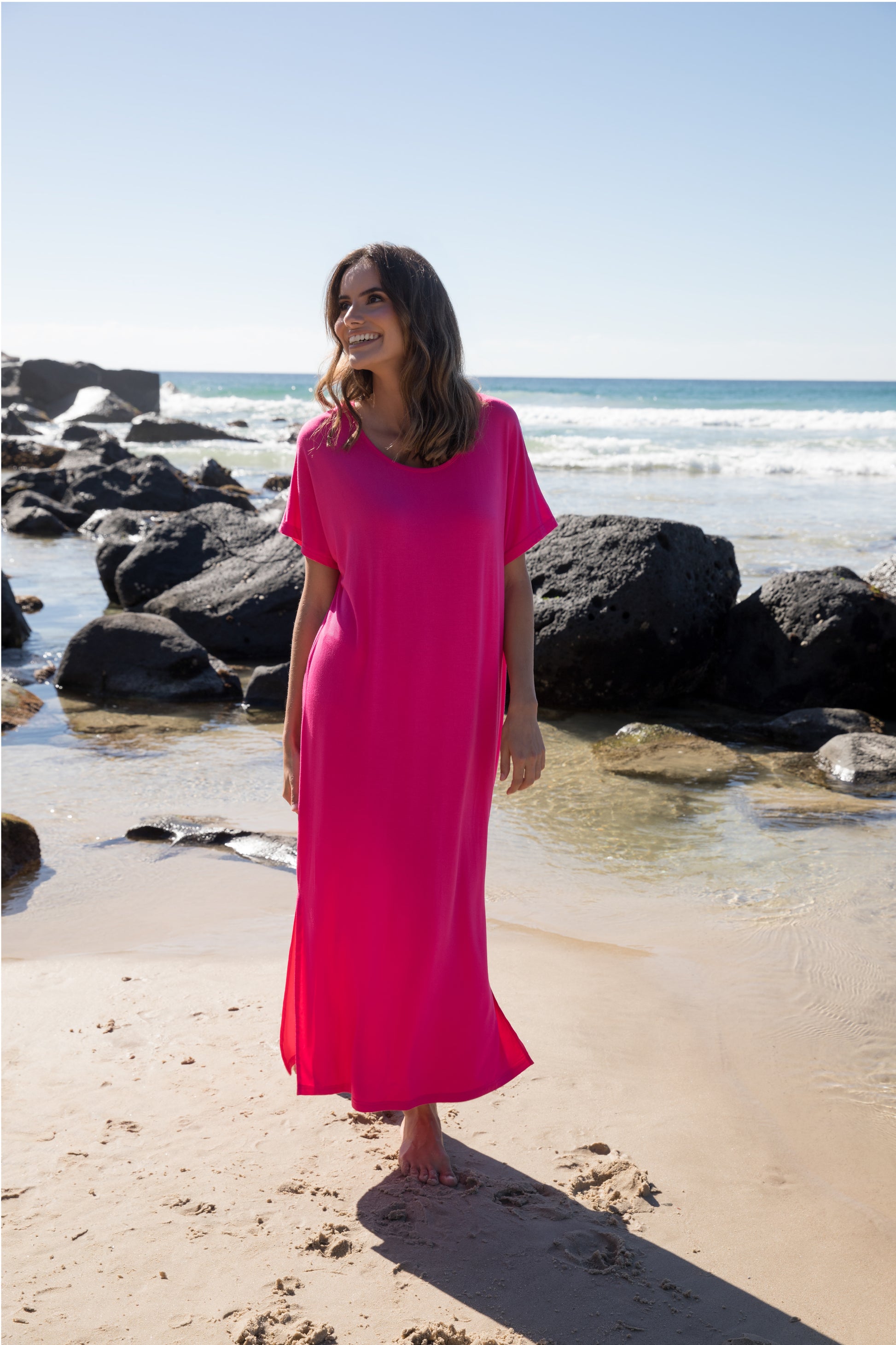 Plus-Sized Pink Dresses | PQ Collection | Destiny Dress in Magenta
